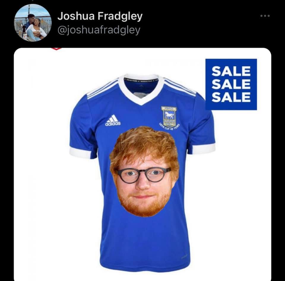 Ed Sheeran has partnered with Umbro and Ipswich Town to release a