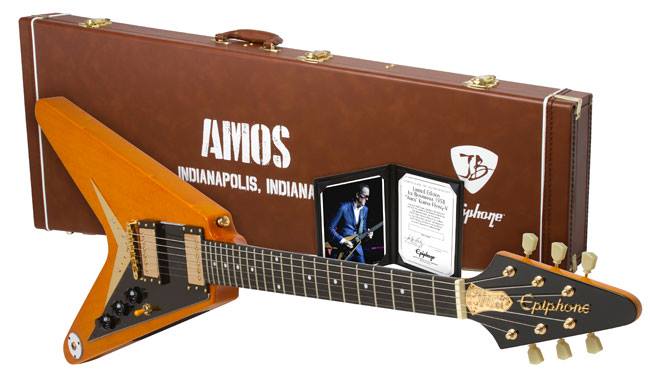 ギター Epiphone Joe Bonamassa 1958 Amos Flying Epiphone Joe Bonamassa 1958 Amos Korina Flying-V guitar