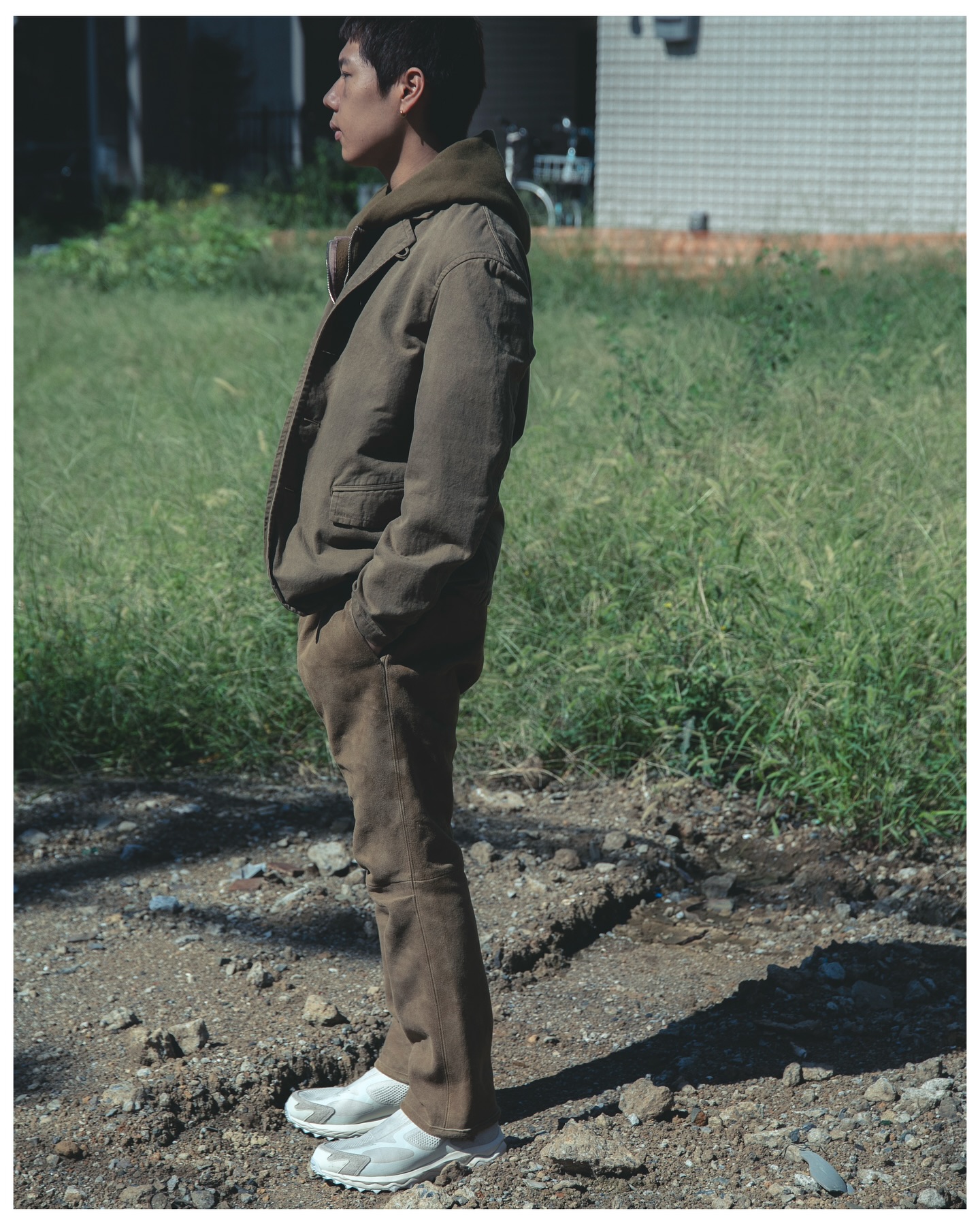 OFFICER 5B JACKET C/Li CANVAS SULFUR DYE color :COYOTE, GRAY 