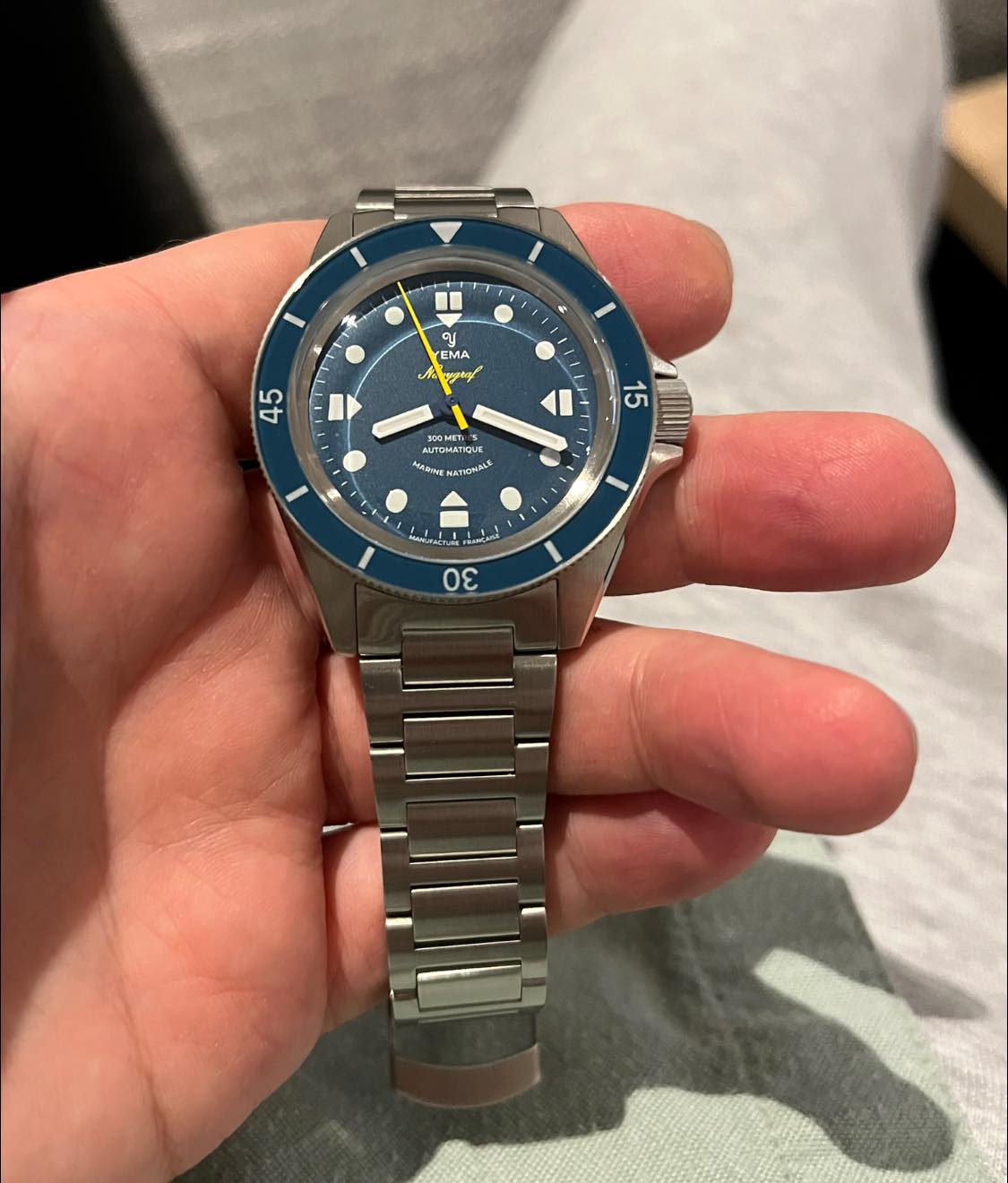 Montre Vintage TIME FORCE Mega Wave Quartz - Cadran 24h Bleu, Bracelet NATO