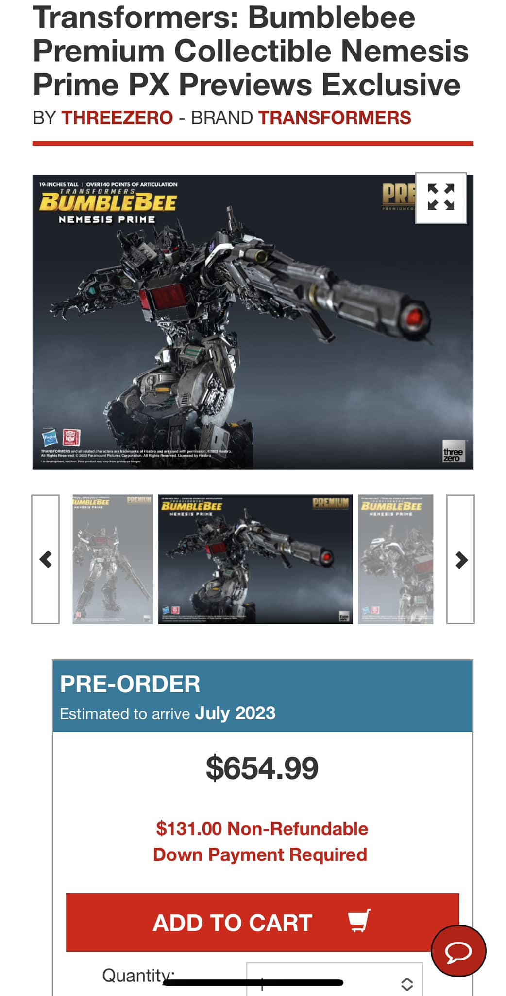 Publisher: Threezero Japan LLC Release Date: February 2026 Size