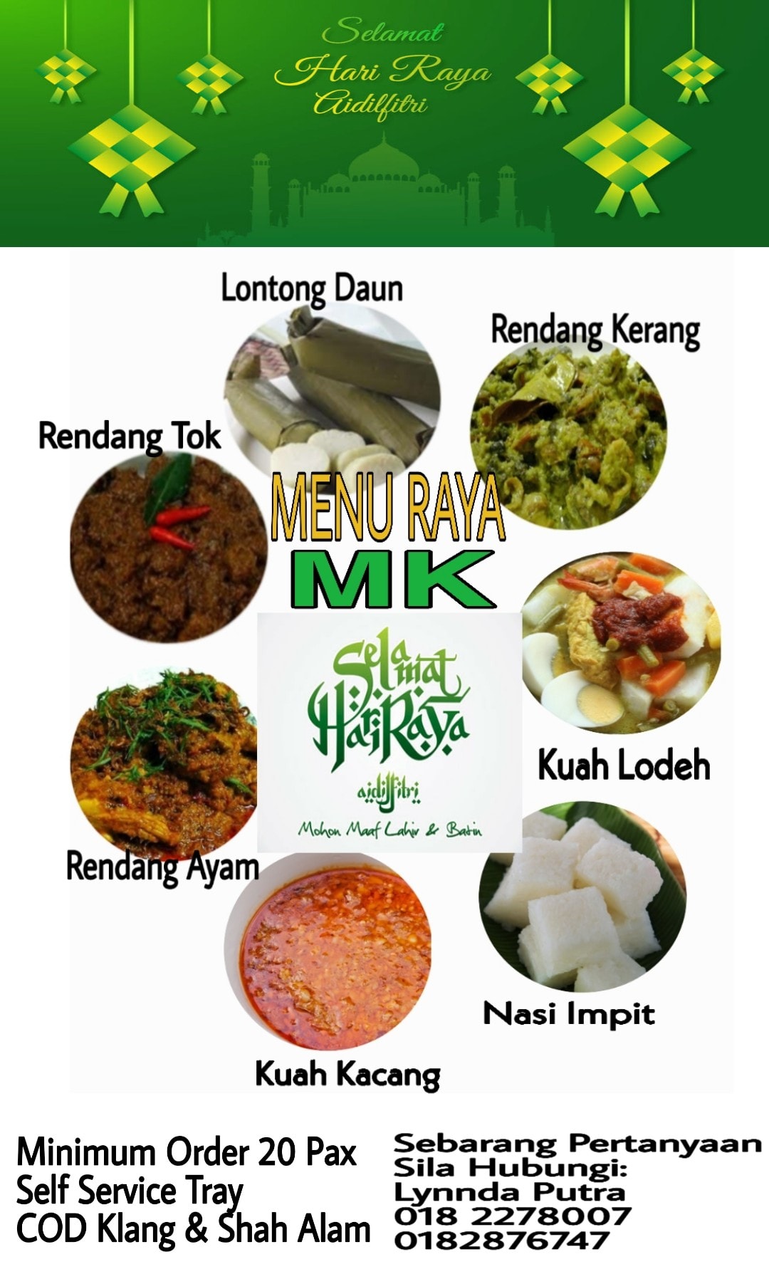 MKmandakitchen - ⭐MENU RAYA SPECIAL MK ⭐ Main Menu:... | Facebook