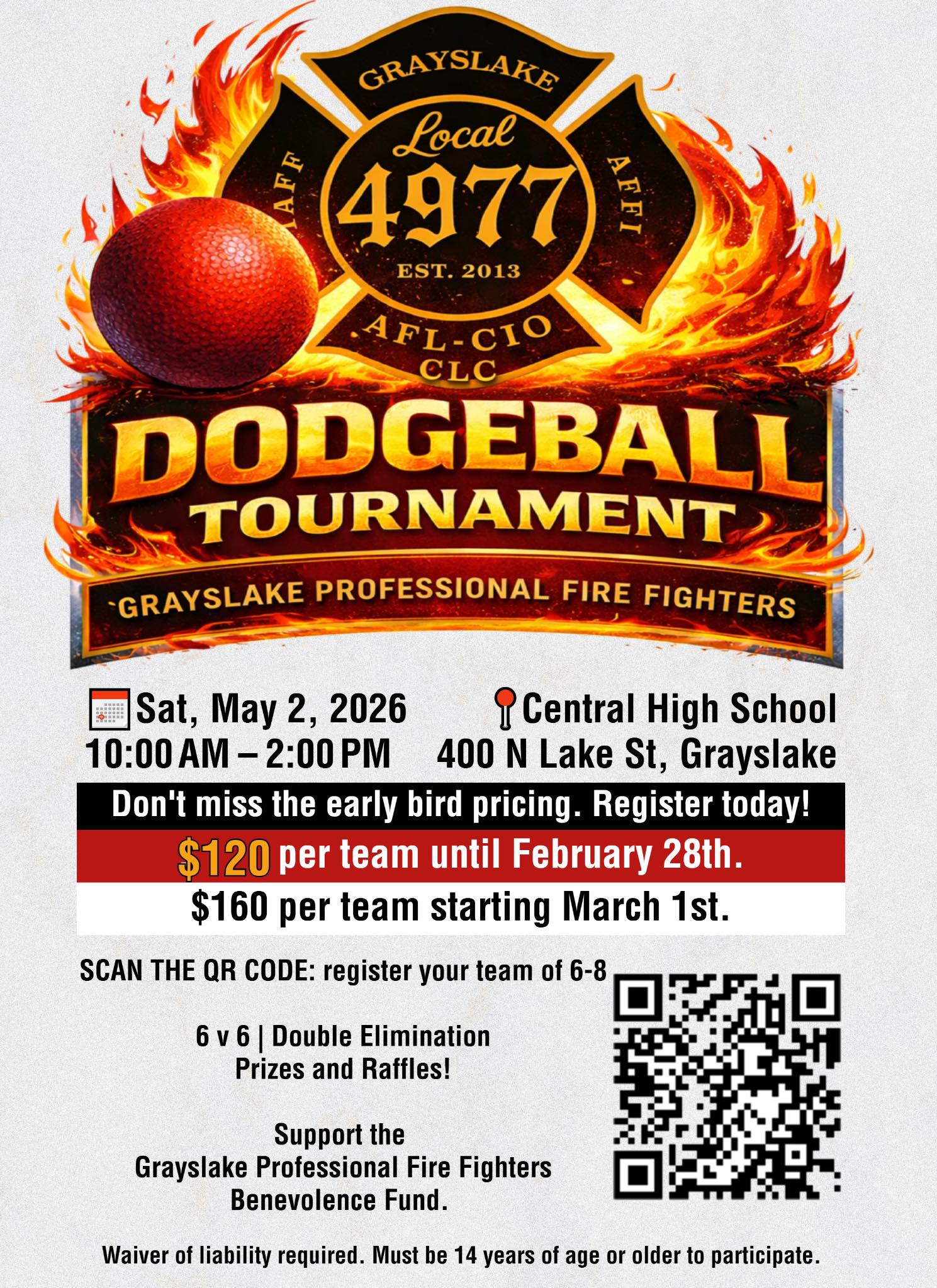 Grayslake - 🔥 DODGEBALL TOURNAMENT FOR A GREAT CAUSE 🔥 Local 4977 is ...