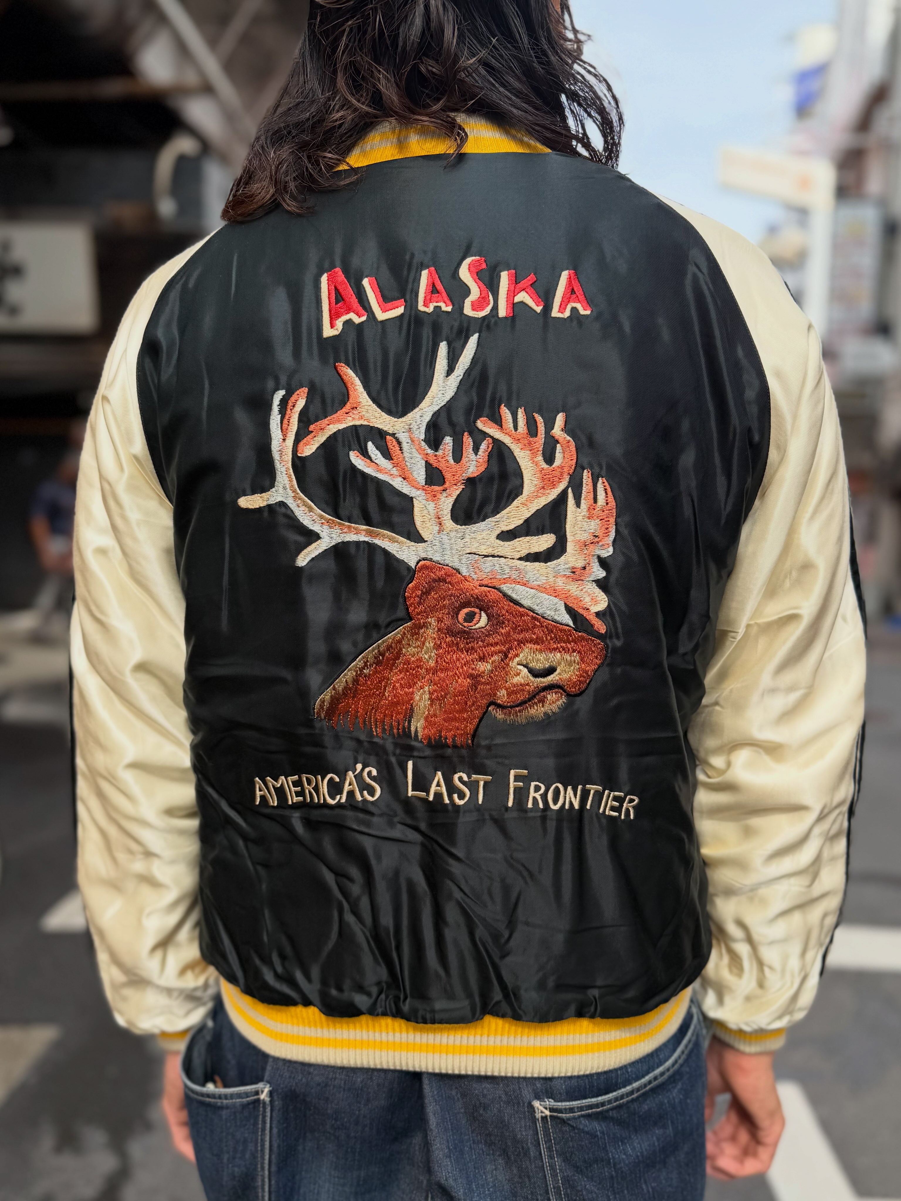 TAILOR TOYO テーラー東洋 Acetate Quilted Souvenir Jacket - MOOSE x