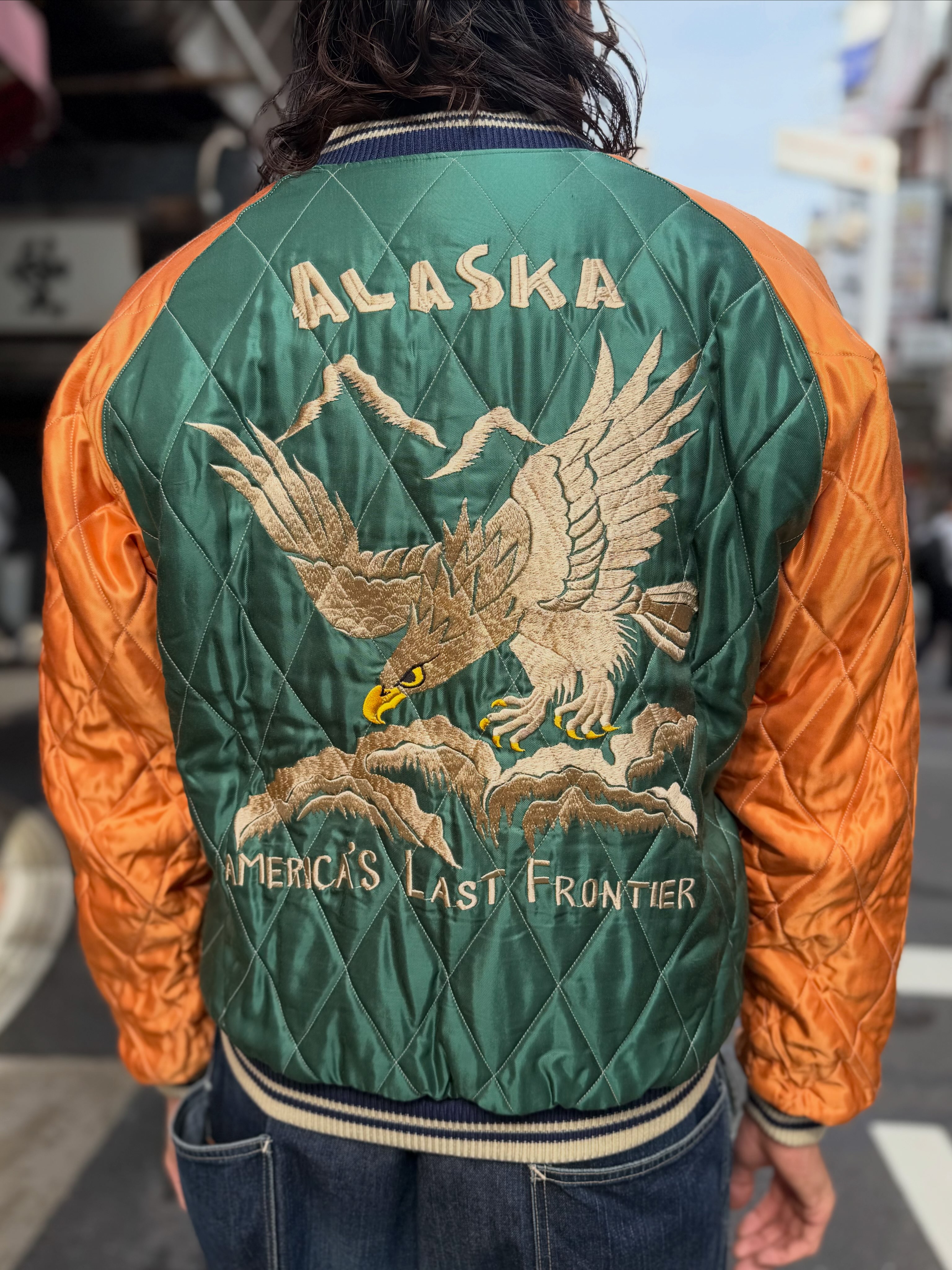 TAILOR TOYO テーラー東洋 Acetate Quilted Souvenir Jacket - MOOSE x
