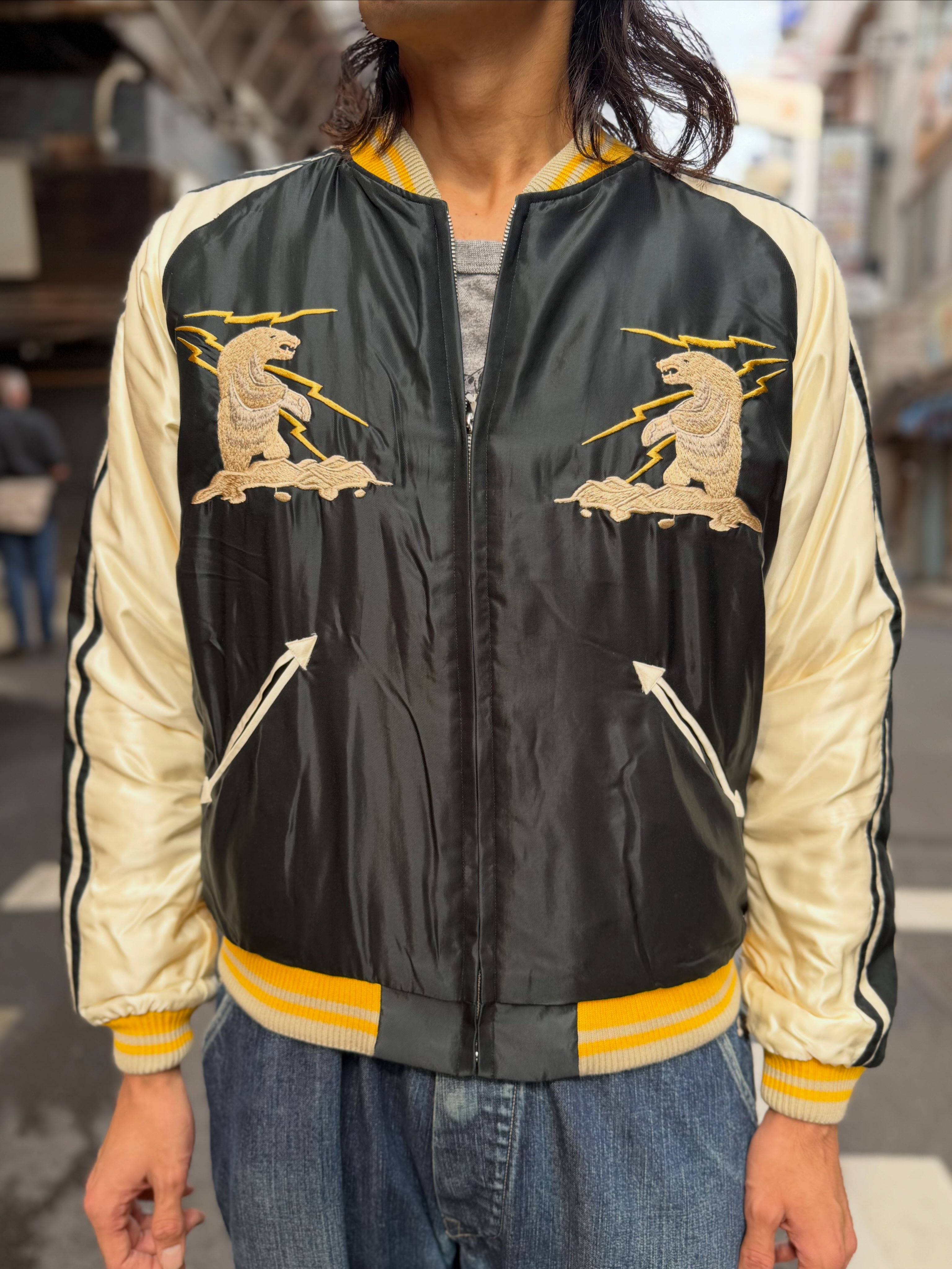 TAILOR TOYO テーラー東洋 Acetate Quilted Souvenir Jacket - MOOSE x