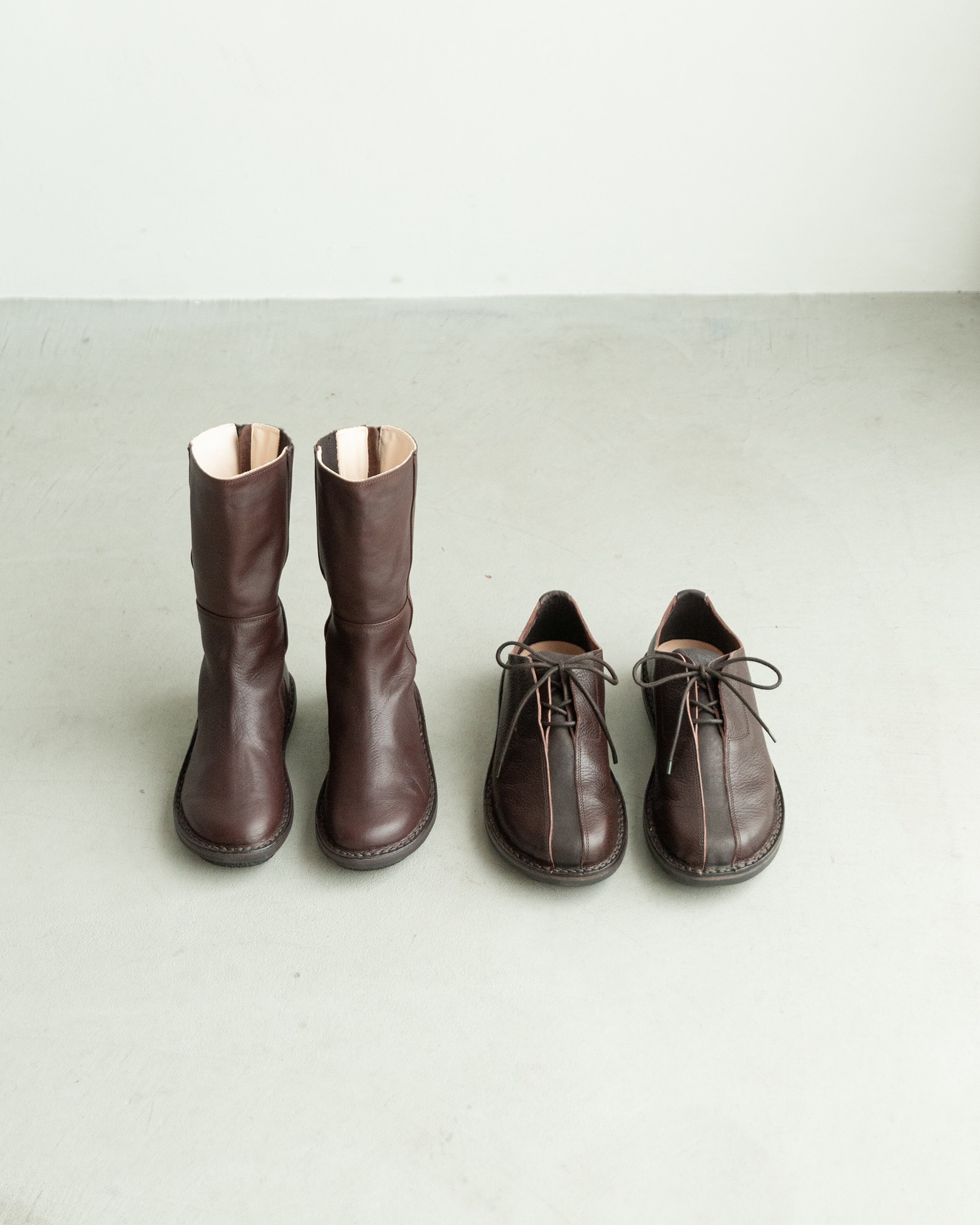Nordic」 Closed Collection 定番のシンプルなロングブーツ。 Material
