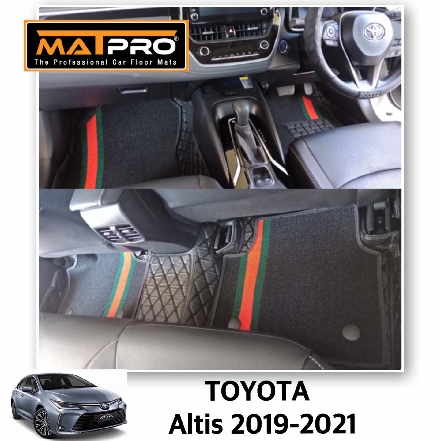 MatPro Thailand - พรม 7D Altis 2019-2021 ดำด้ายดำ...