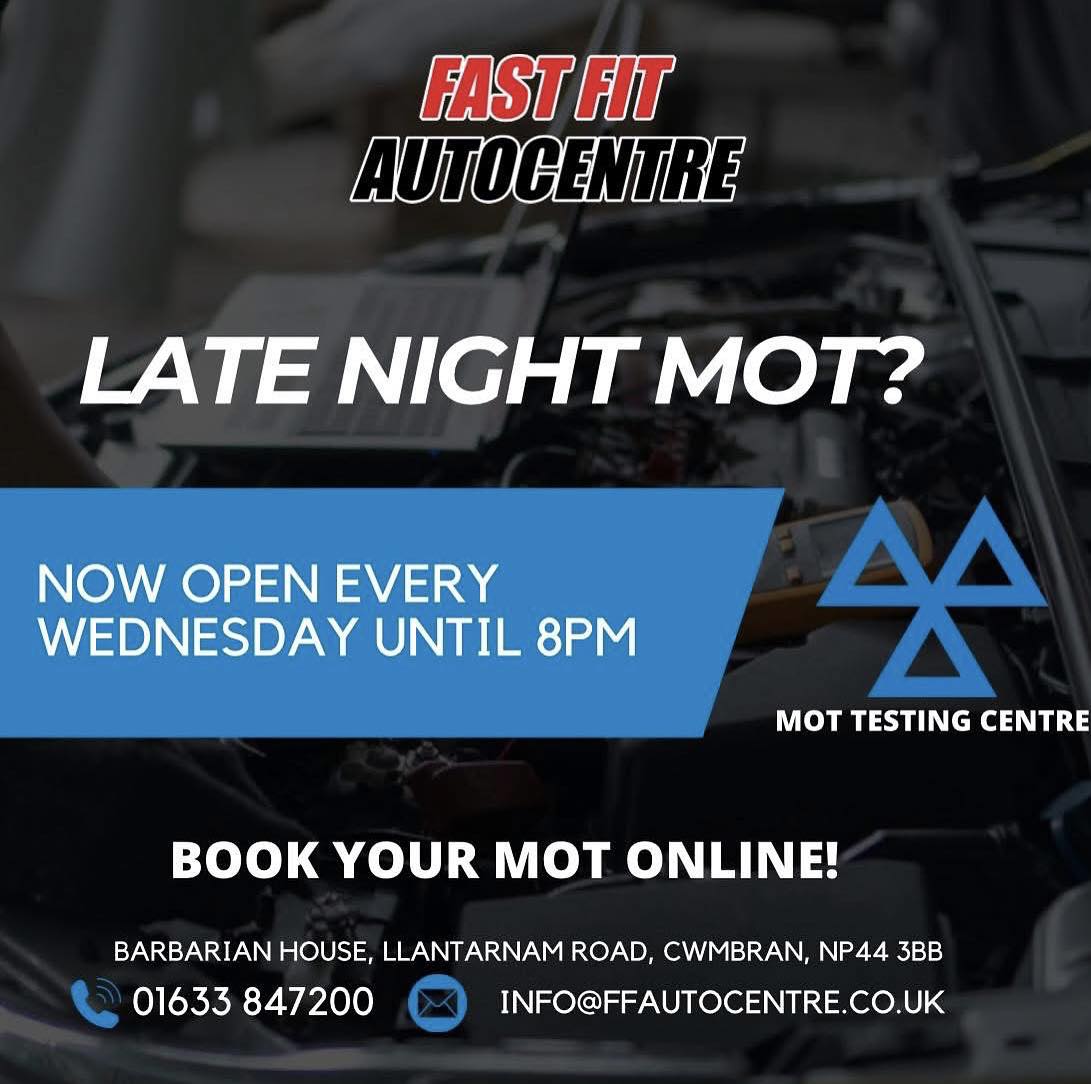 Fast - 🚗 💫- Wednesday Late Night MOTs – 💫 🚗 Struggling to fit your MOT ...