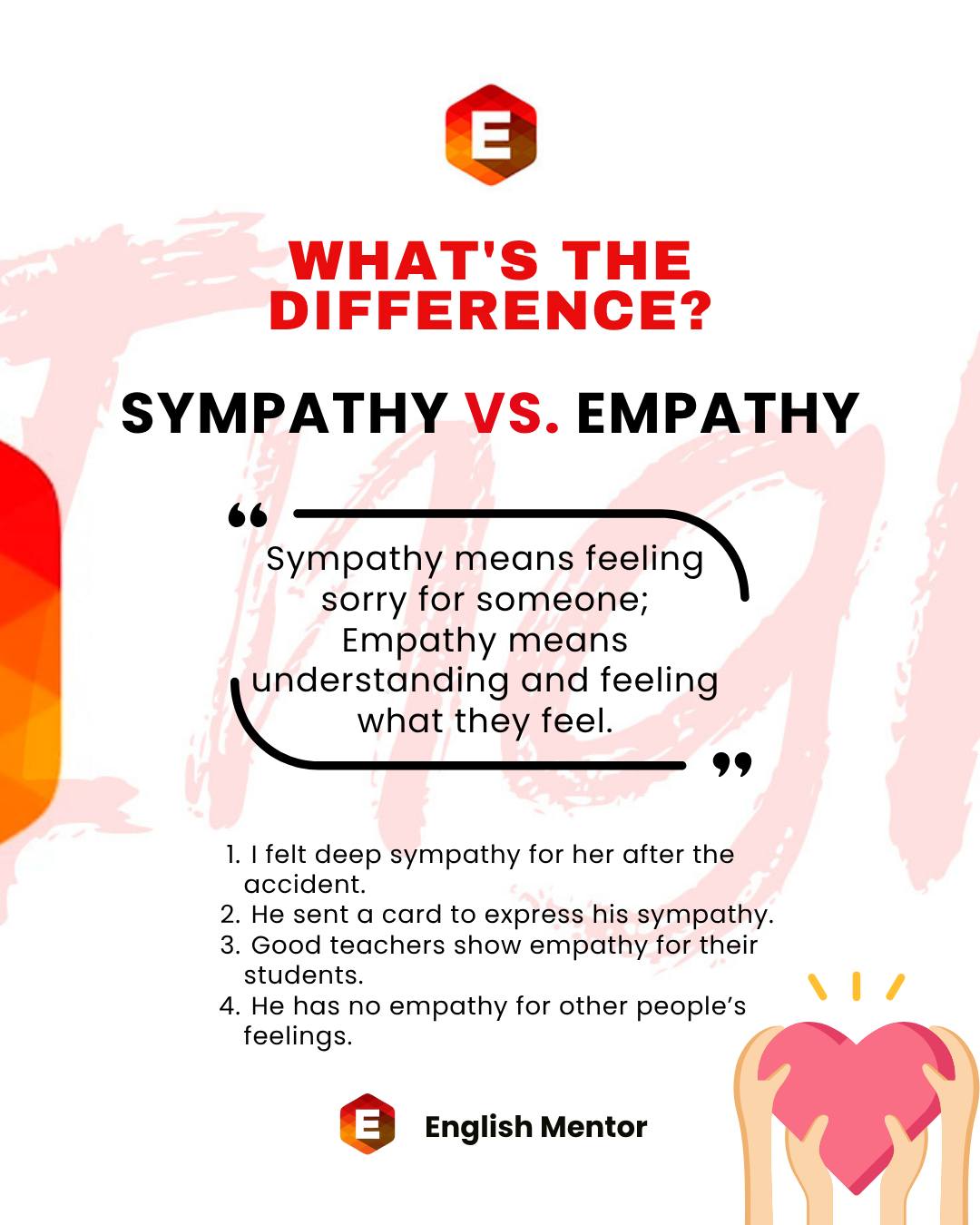 English - 😢 “Sympathy” y “empathy” suenan parecidas… pero no significan ...