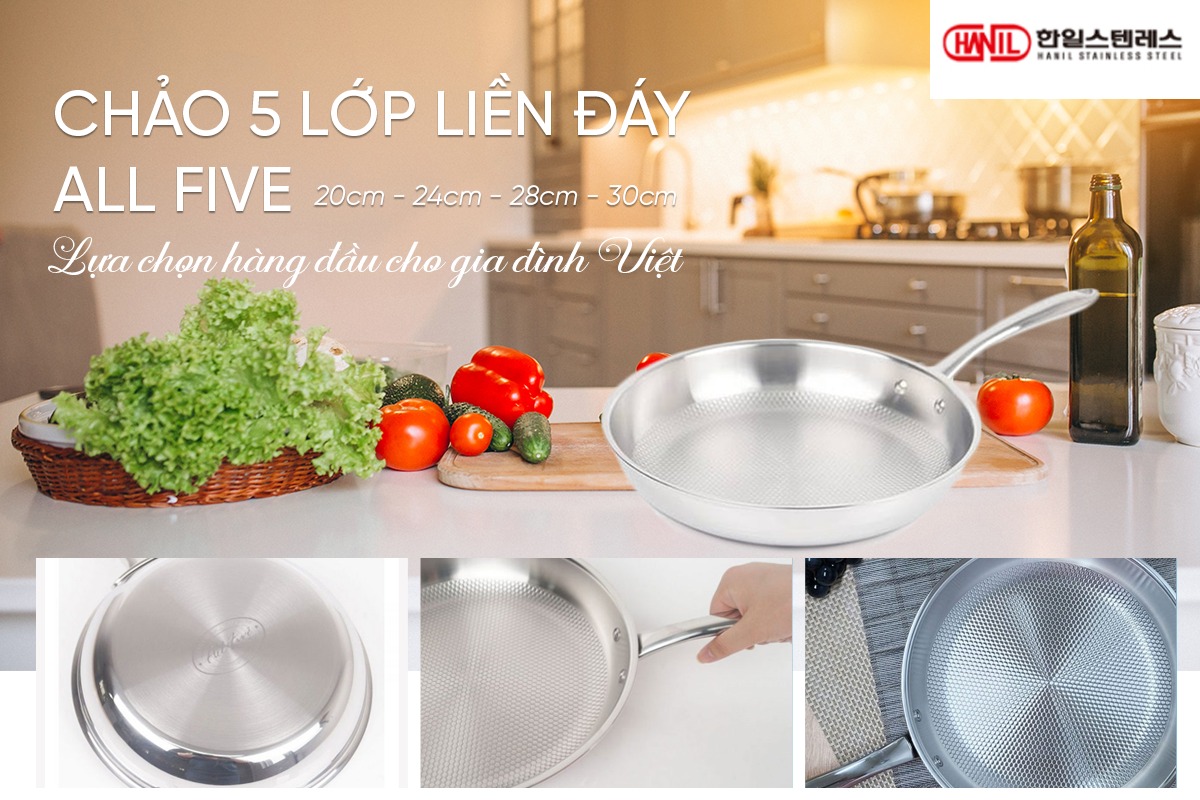 Hanil Vietnam - CHẢO 5 LỚP LIỀN ĐÁY ALL FIVE 🍳 🔻 Lựa chọn...