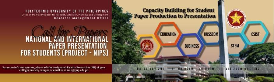 PUP National and International Paper Presentation for Students - CSIST