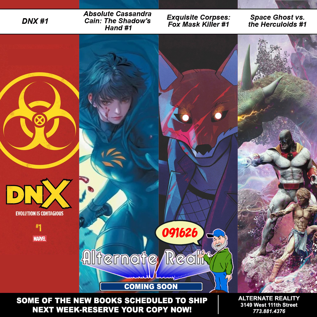 New comic releases coming Wednesday at Alternate Reality Chicago