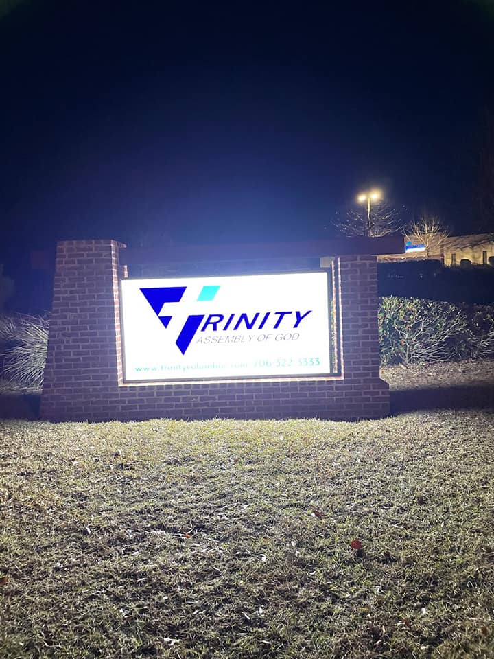 New sign is now lighted! PTL!!! - Trinity Columbus