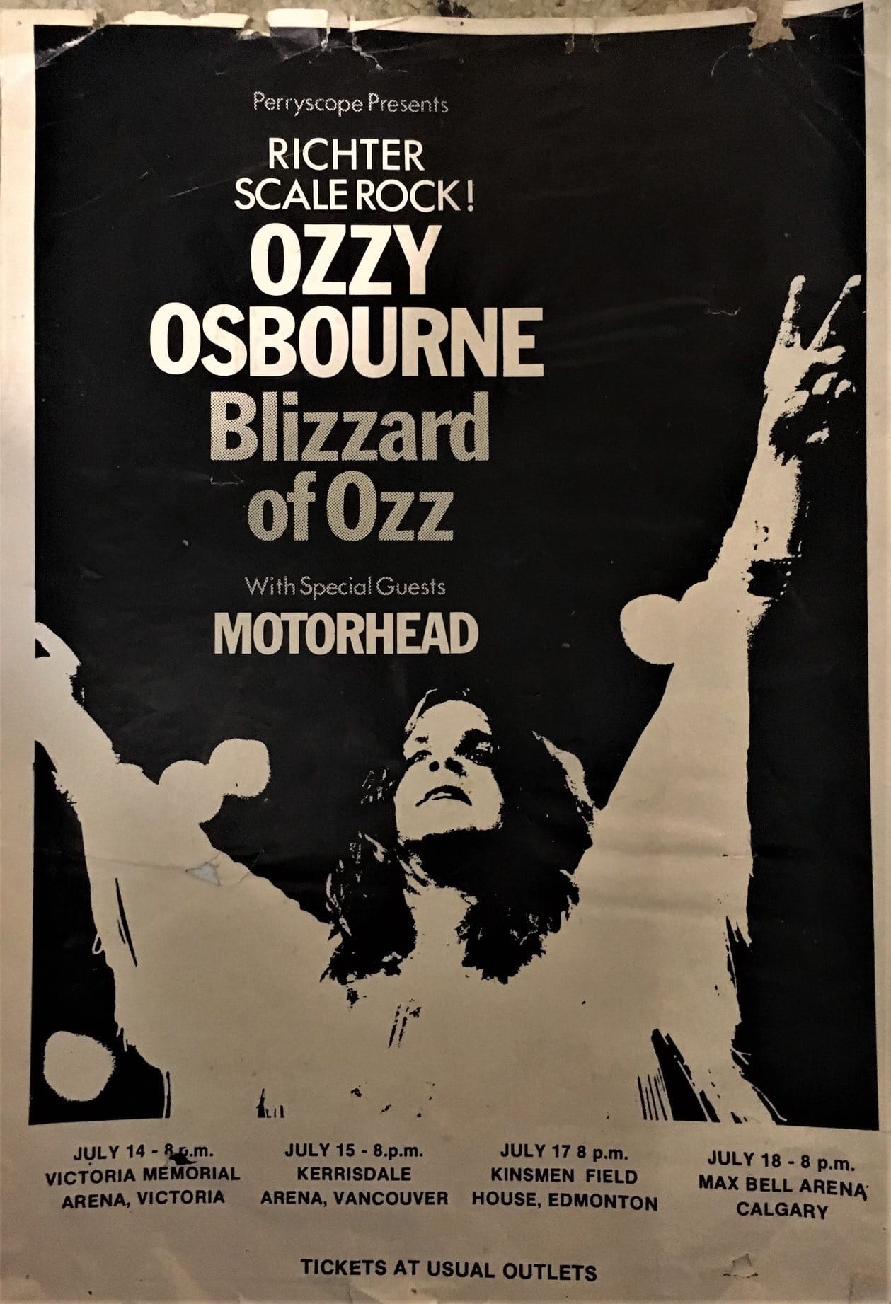 Motorhead's 1982 Seattle appearance and car bash event