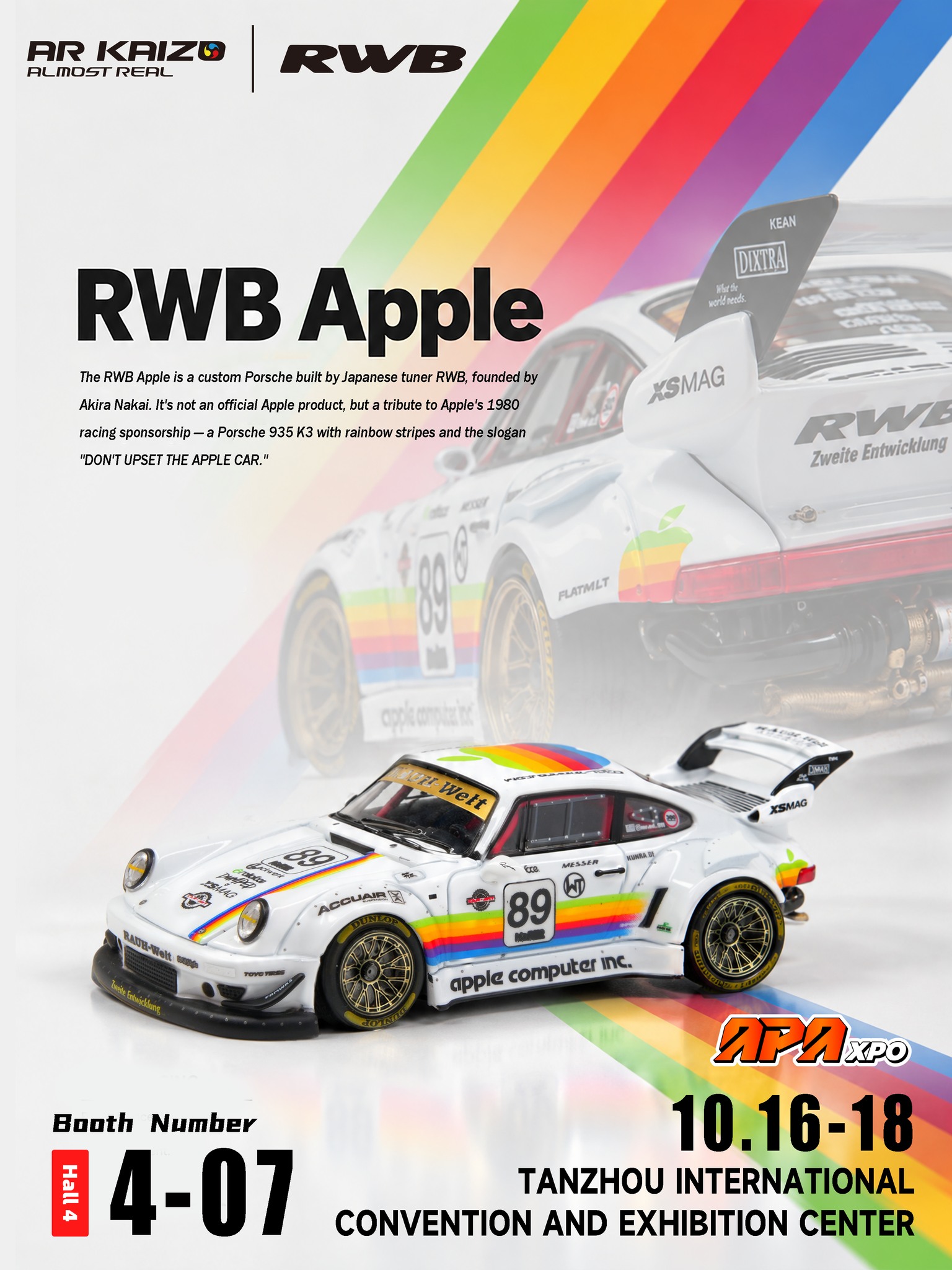 Almost Real AR Kaizo RWB 930 retro diecast at Foshan Expo