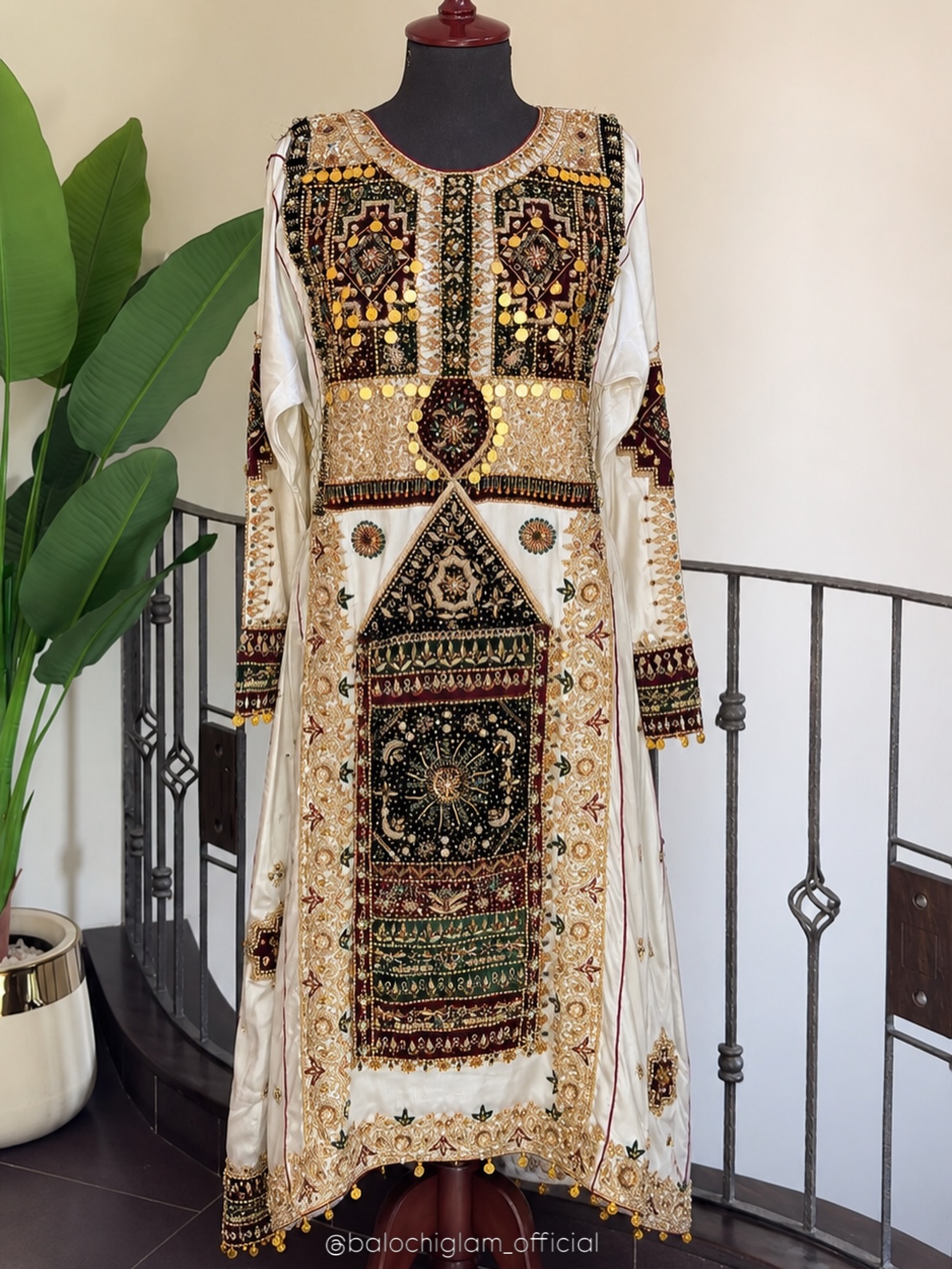 Balochi luxury ethnic wear with intricate embroidery