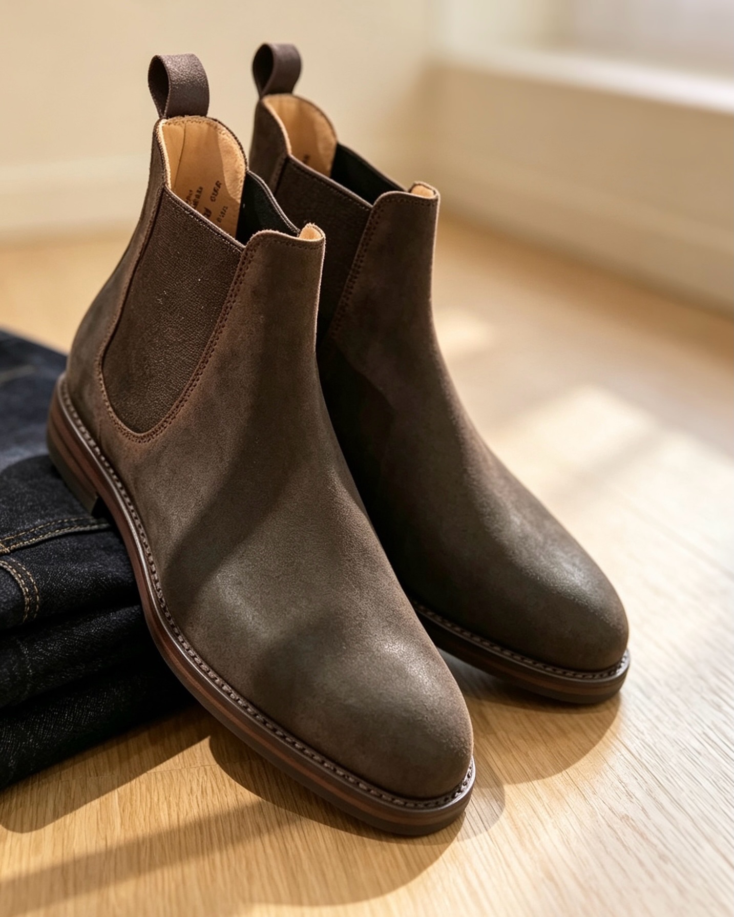 Crockett & Jones 🇬🇧 ] Chelsea 5 in Dark Brown Rough Out Suede