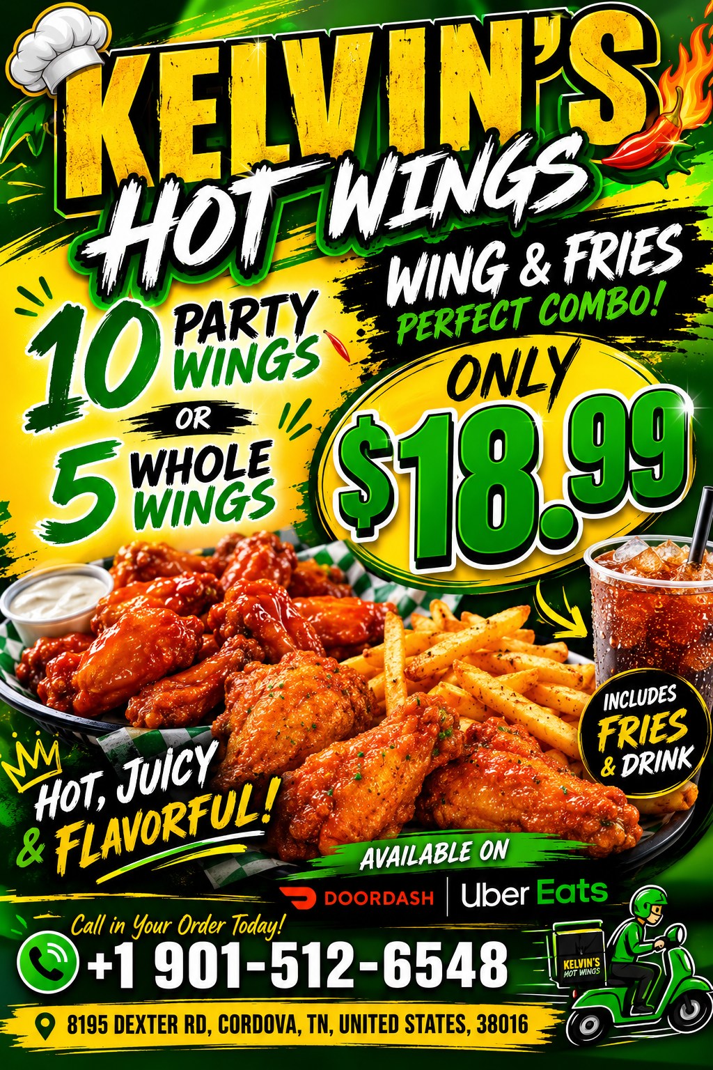 Kelvin's Hot Wings Cordova | Cordova TN