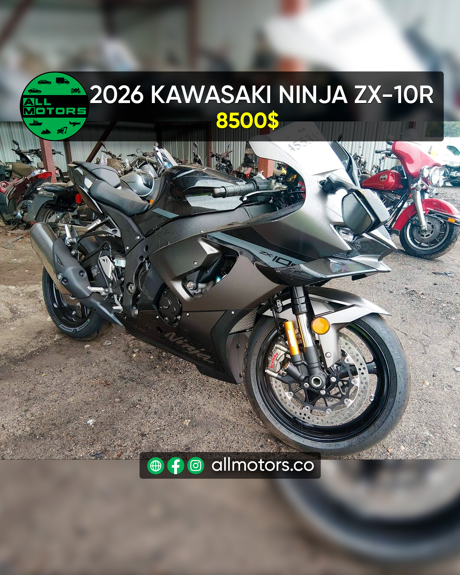 2026 KAWASAKI NINJA ZX-10R 🚗 Engine --- 190 🛣 Odometer --- 112