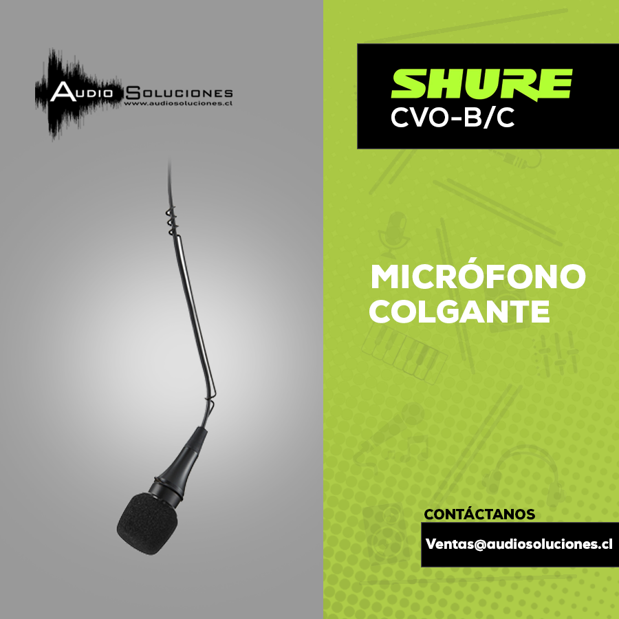 Audio - El micrófono Shure CVO-B/C, es un micrófono condensador de ...