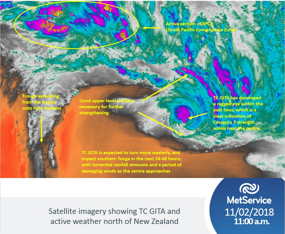 UPDATE ON TROPICAL CYCLONE GITA... - MetService New Zealand | Facebook