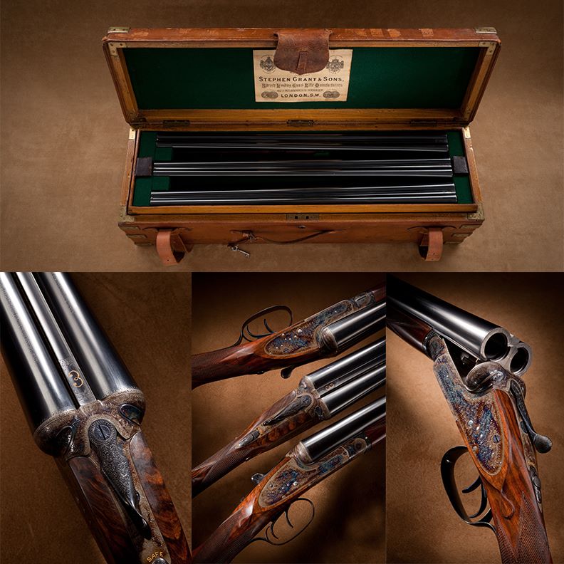 NRA Museums - GUN OF THE DAY - Stephen Grant Triple Gun Set Within an ...