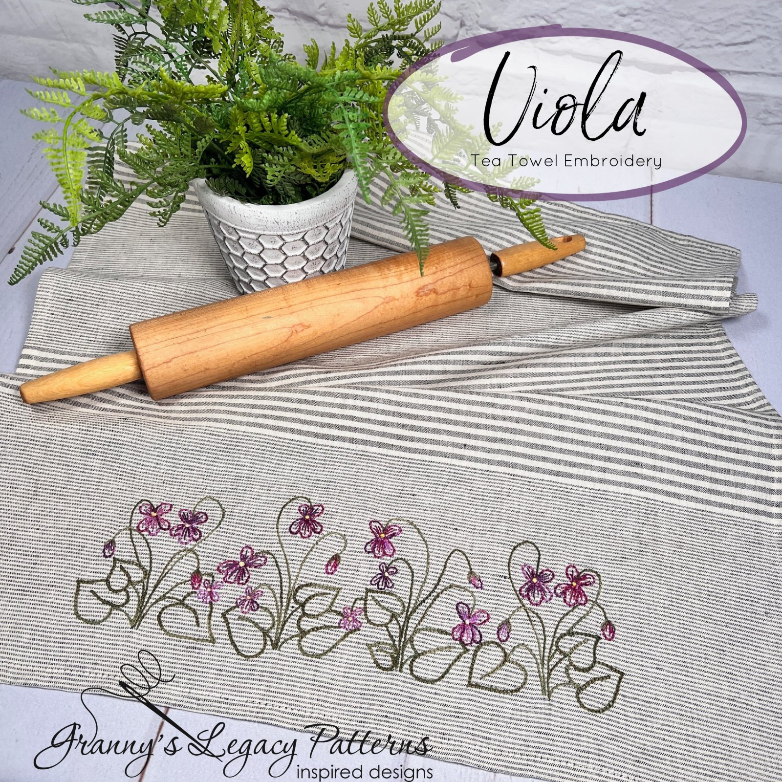 Granny's - Delicate and timeless, Viola is a graceful embroidery ...