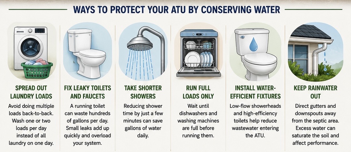Fix leaking toilets and faucets for water conservation