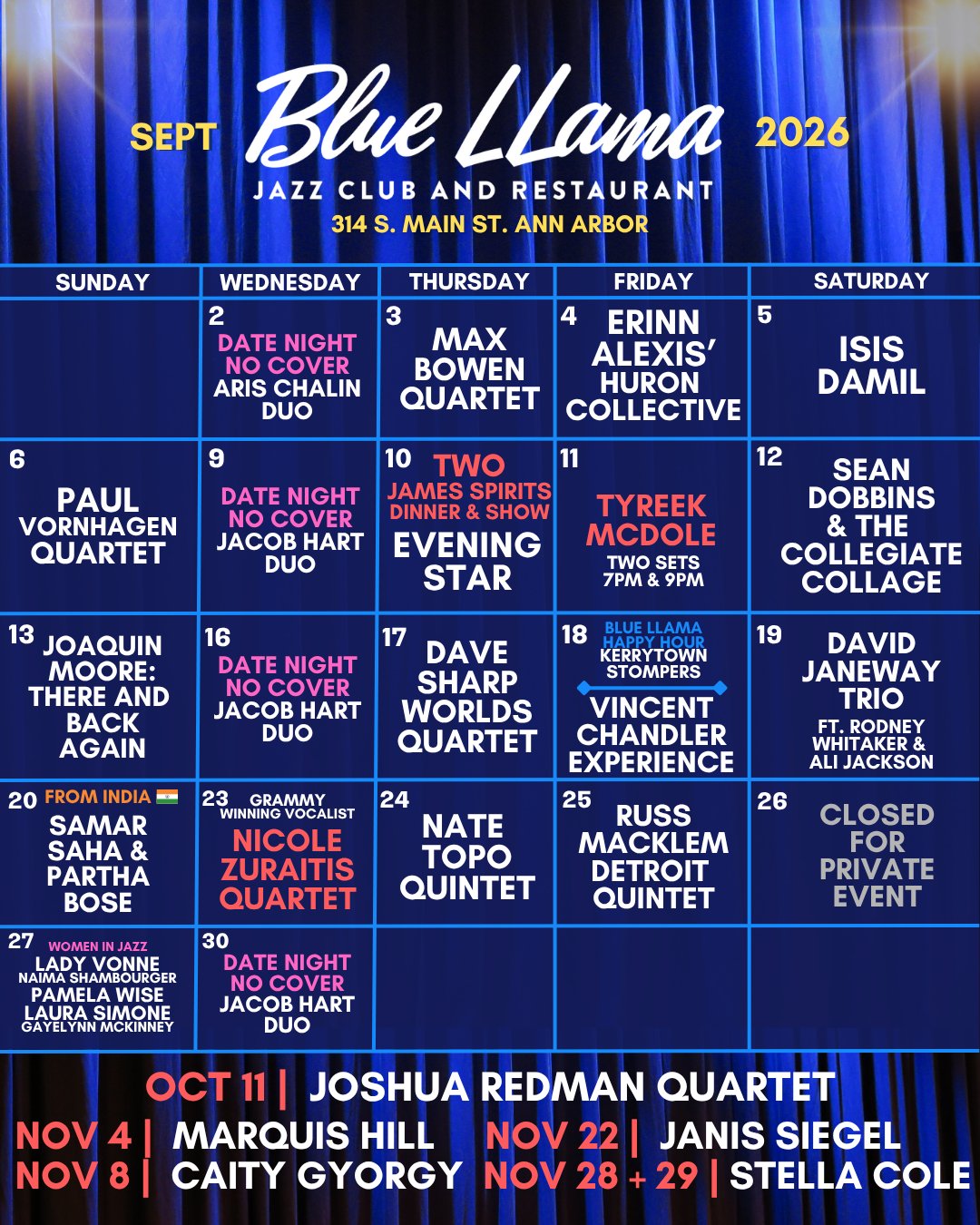 blue llama dress code Jazz Club and Restaurant Black Linen Off The brunch-1235 Size:40 Unhemmed