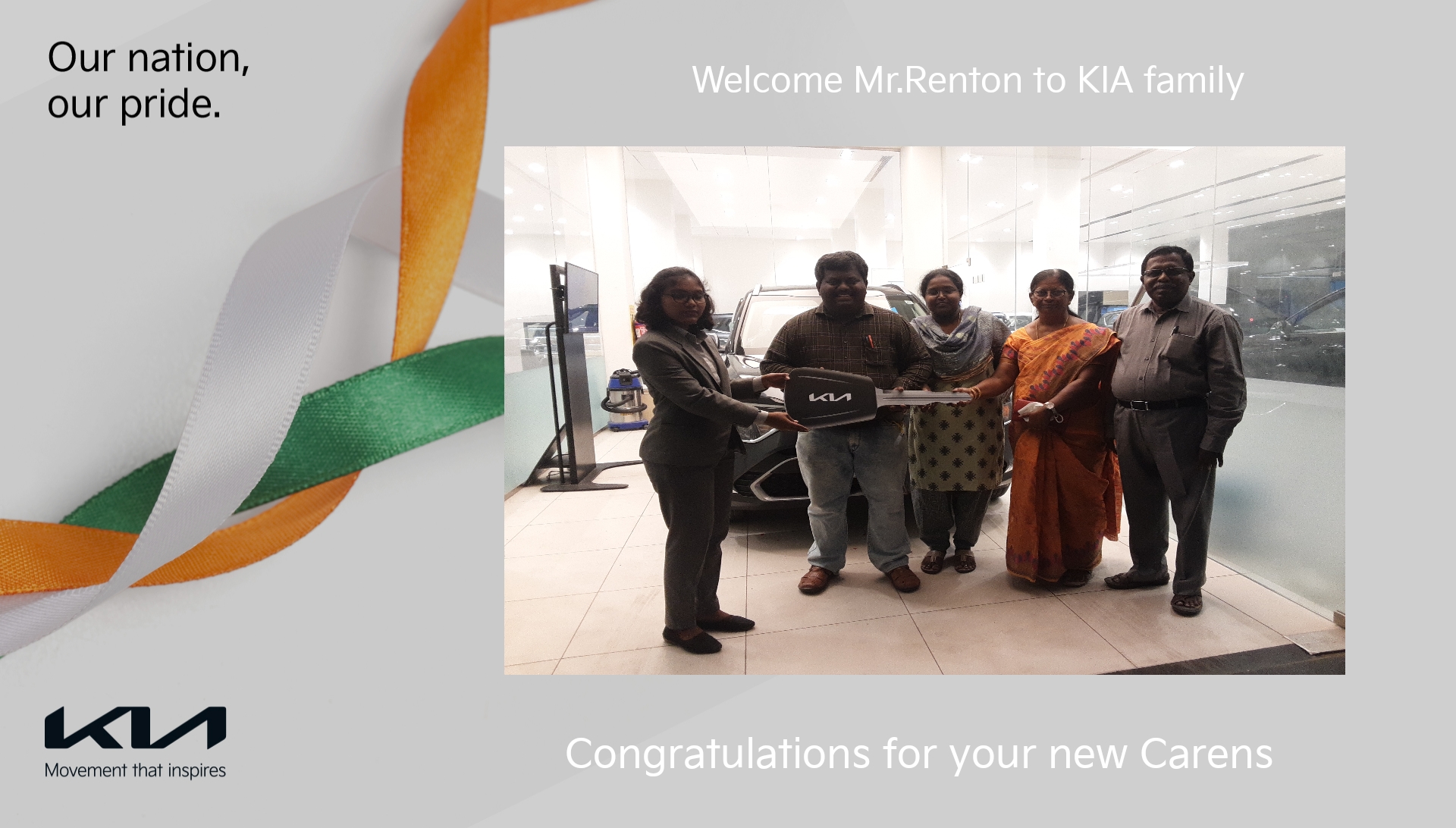 Capital Kia - Thank you Mr.Renton & family for Choosing...