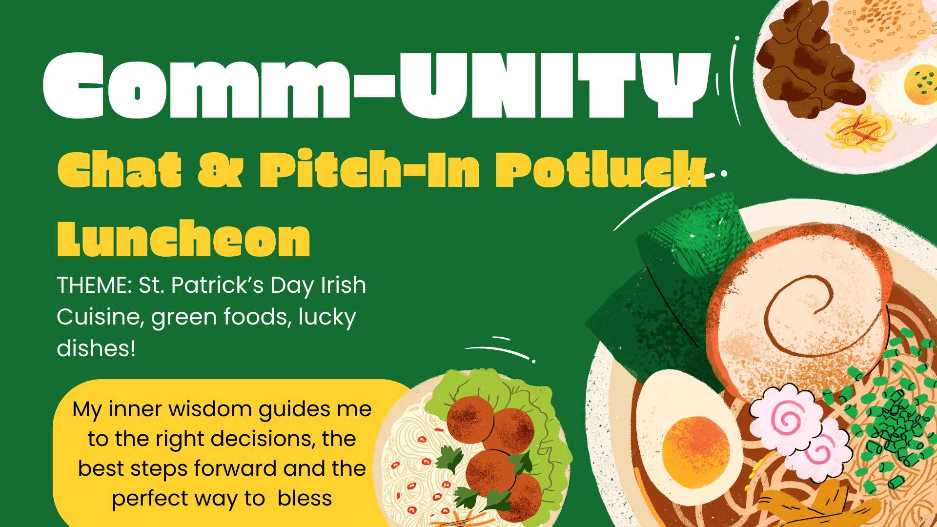 Comm-UNITY Chat & Pitch-In Potluck Lunch