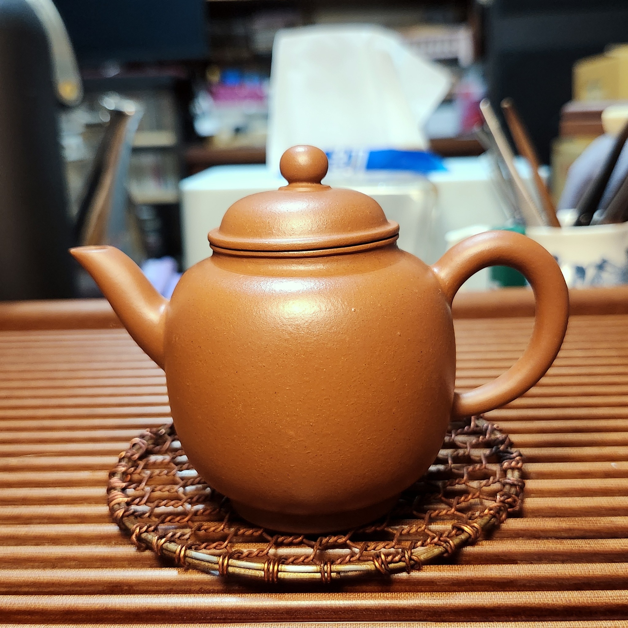 中国茶器 朱泥 急須 龍把手 漢詩彫刻 早期朱泥小品刻字款一山