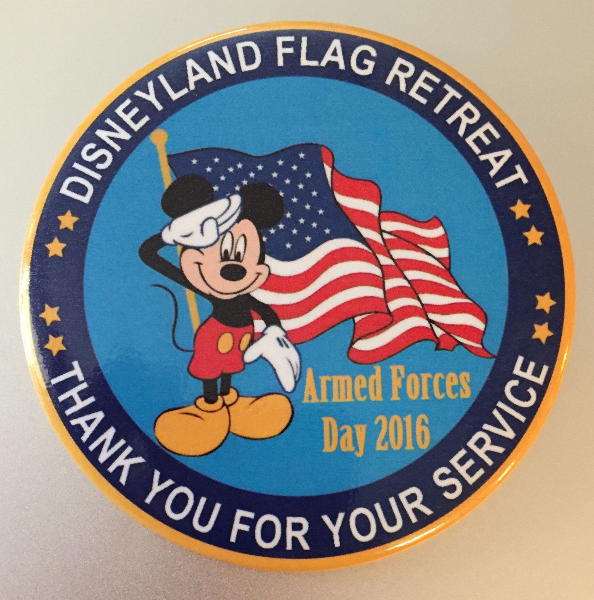 Disneyland Flag Retreat... - Disneyland Flag Retreat Buttons