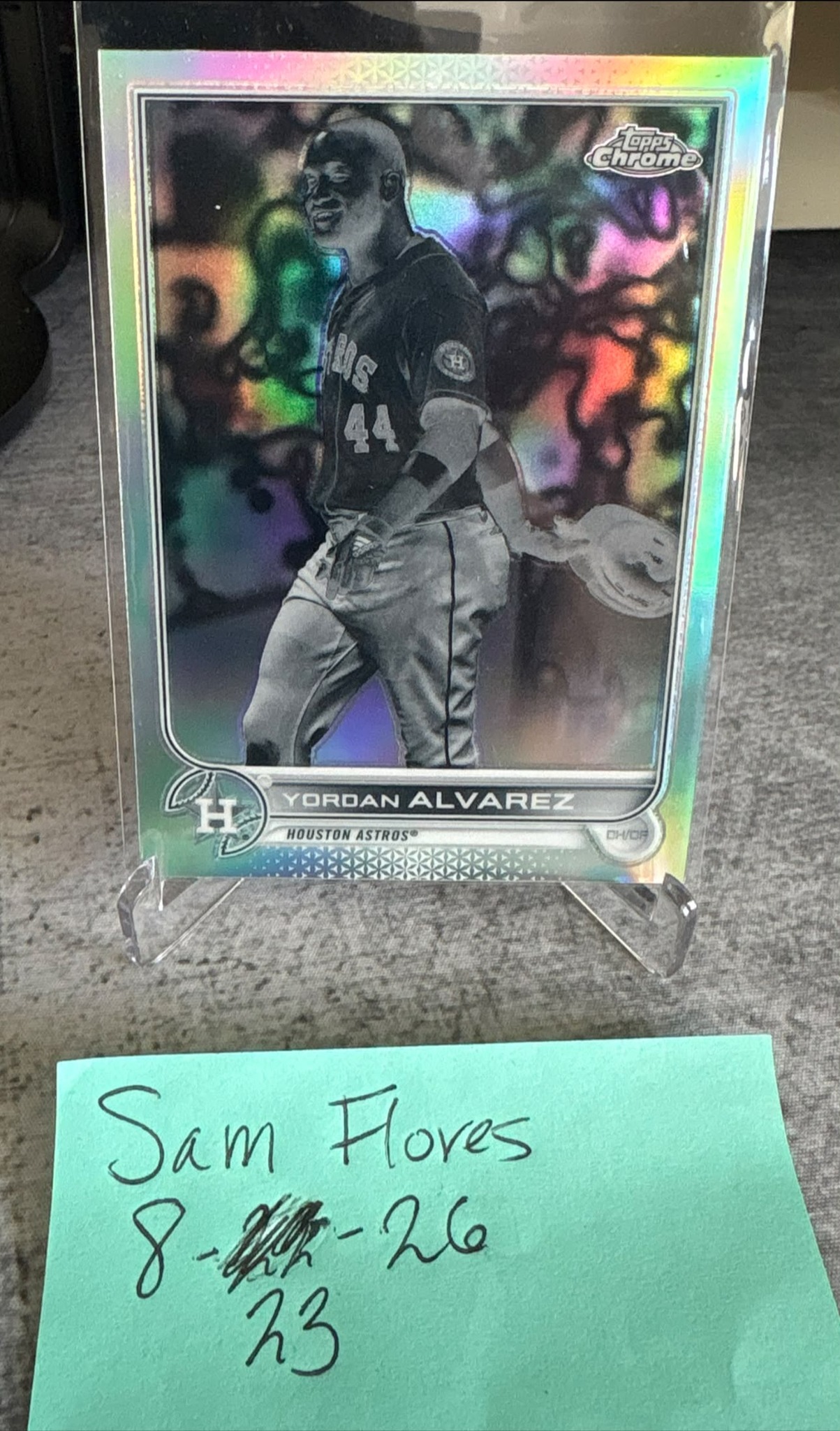 What is this Lourdes Gurriel Jr. Topps Chrome baseball card with a
