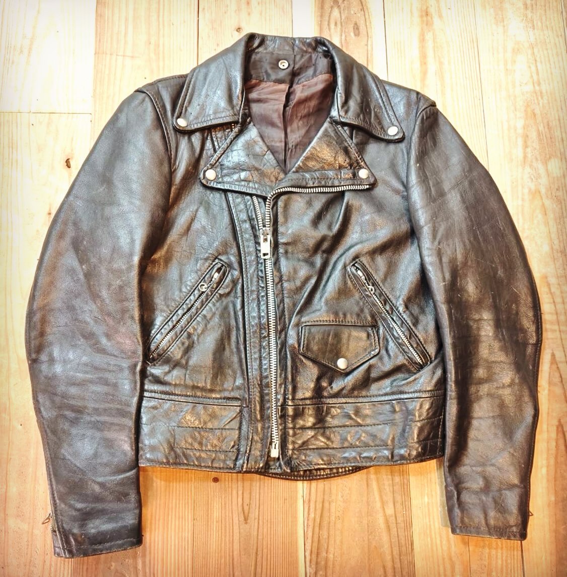 美品 NEON LEATHER GARMENT シングルレザージャケット NEON Leather Garment