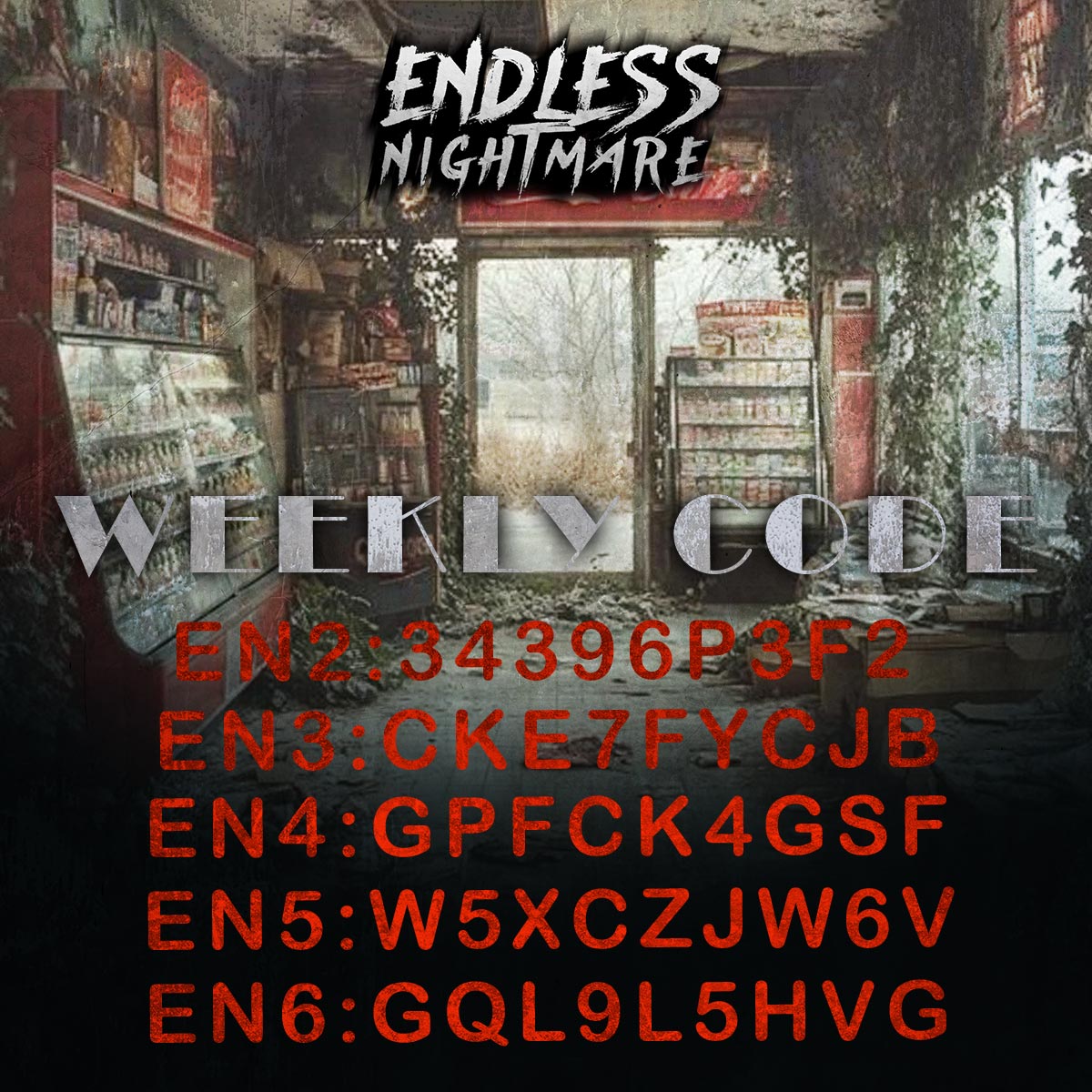 Endless - This week's code for Endless Nightmare 2~6 * Valid until ...