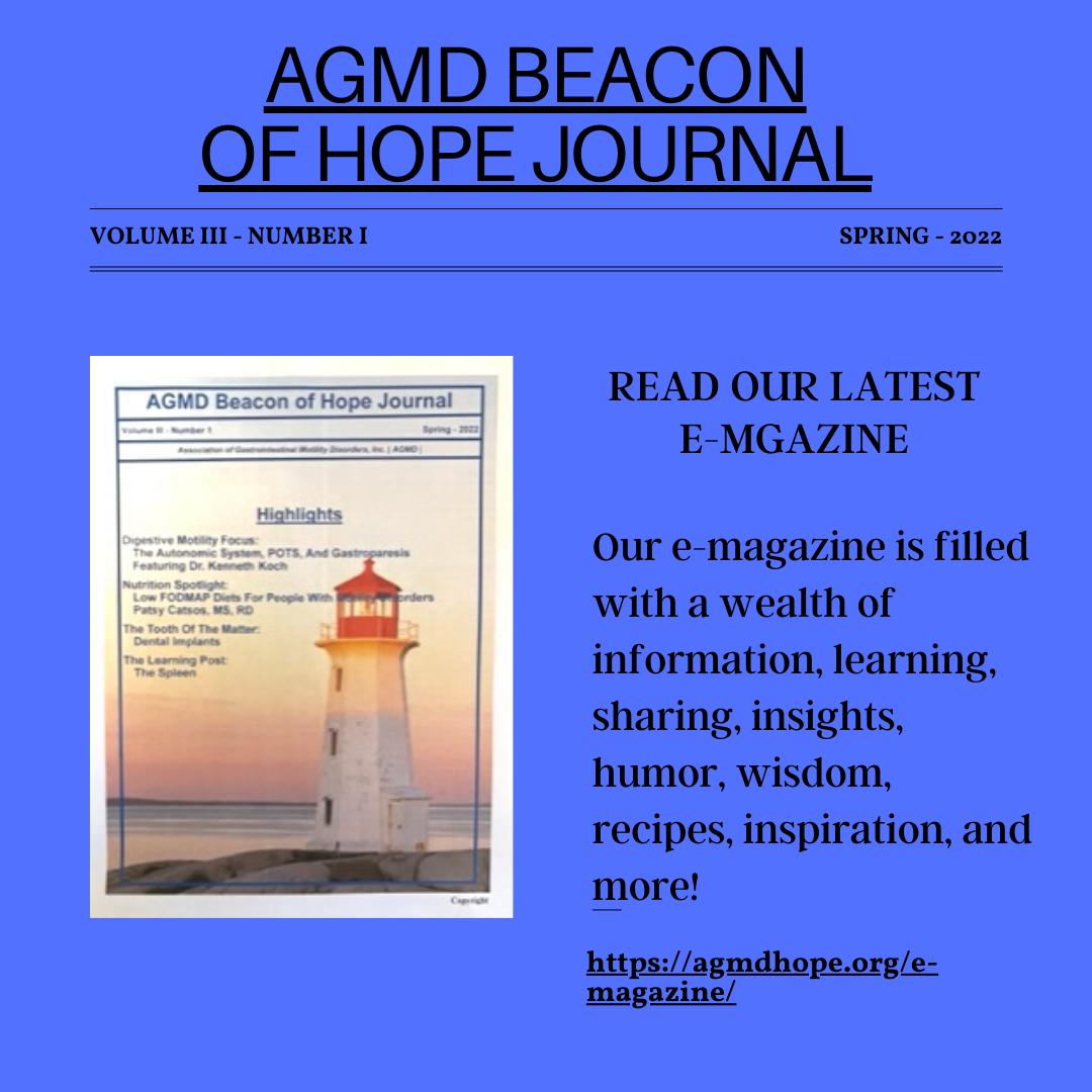 Our AGMD Beacon of Hope Journal E-Magazine is now available for viewing ...