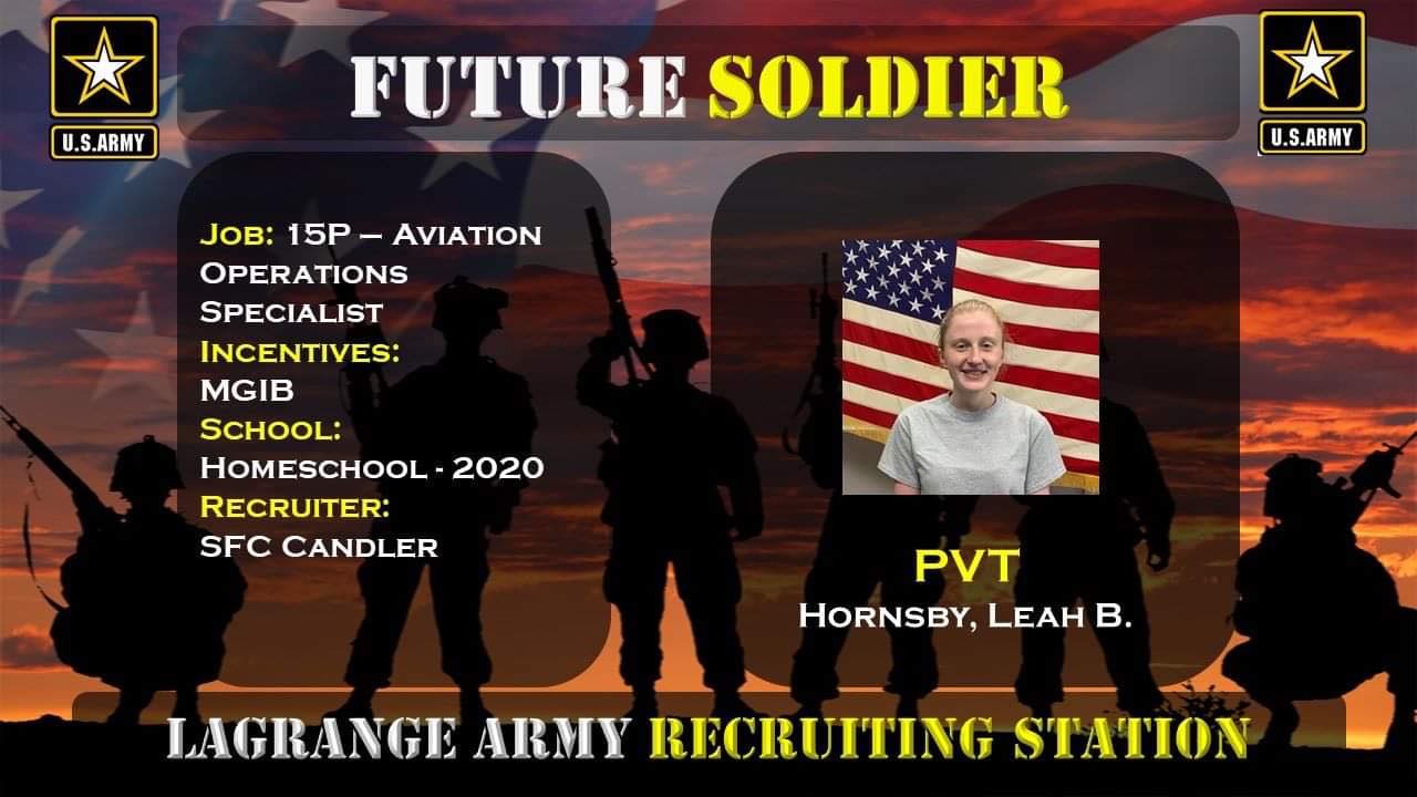Congratulations to PVT Leah... - Army Recruiting LaGrange, GA