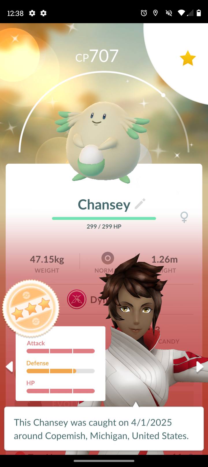 Shiny Dynamax Chansey in Pokemon Go