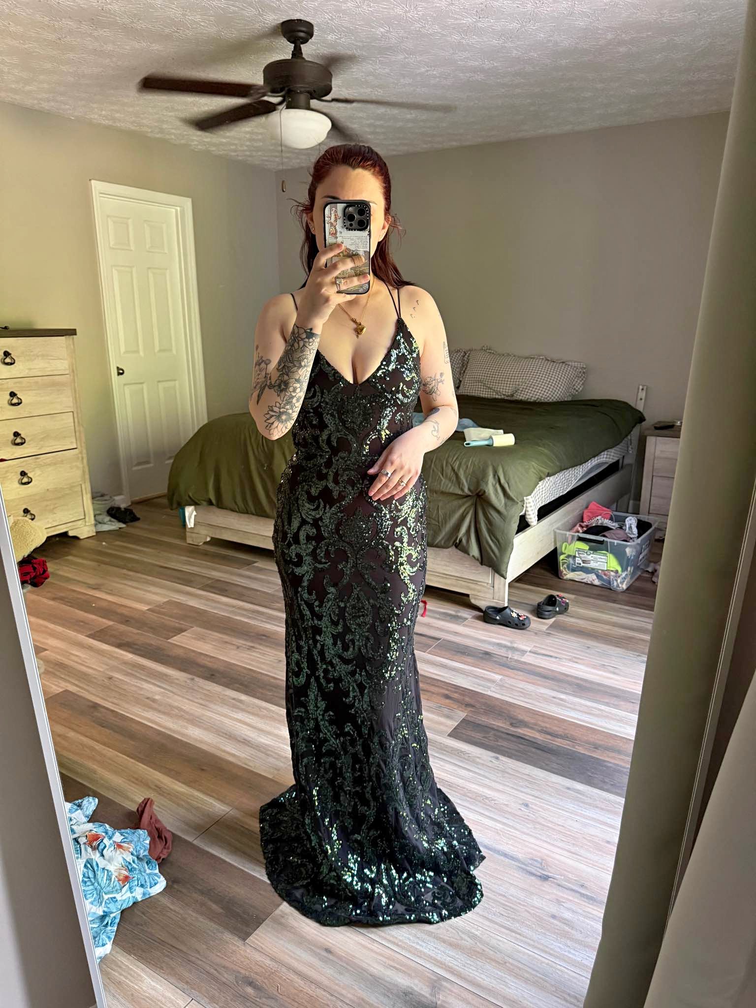 long dress with mesh Lylah Asymmetric Neckline Maxi Black Type_Formal dresses Italian Size:50 IT Womens Adrianna Papell Embellished Suit Coat Fitted Suit