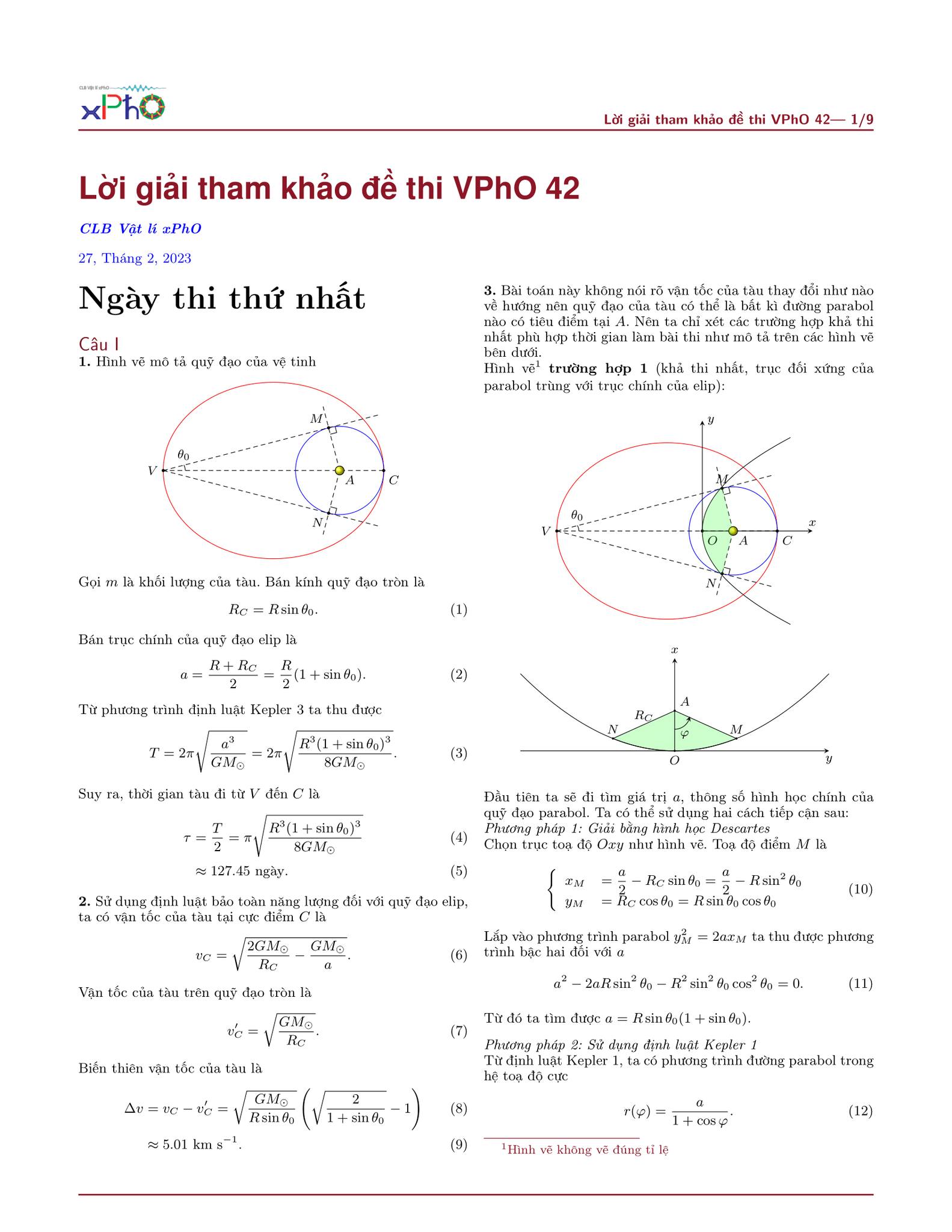 VPhO Boot Camp - Lời giải tham khảo đề thi VPhO 42 ngày... | Facebook