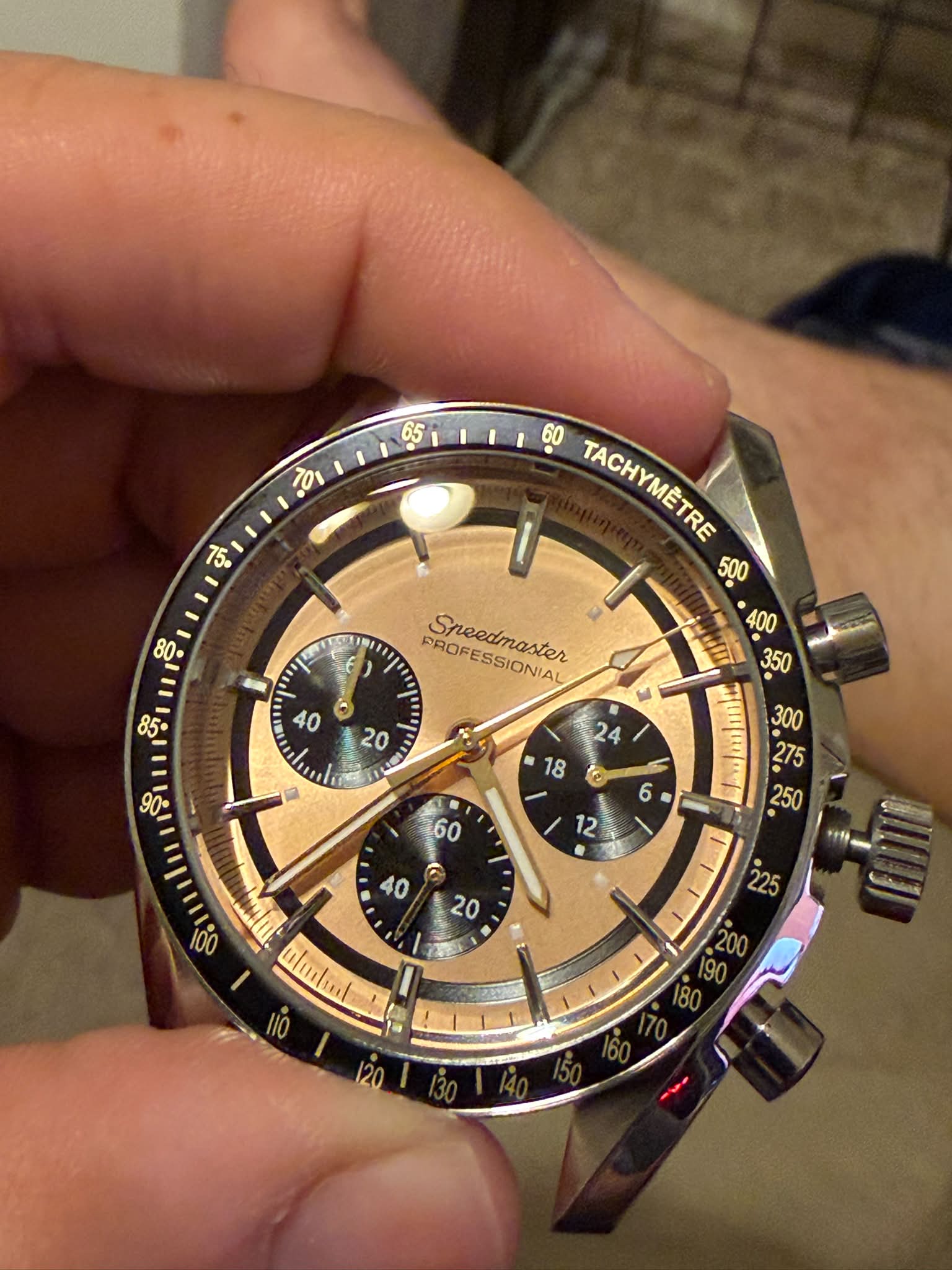 Seiko VK63 chrono build with orange hands