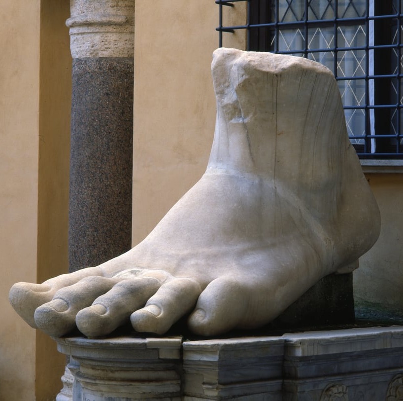 Archaeology & Civilizations | Colossal foot of Constantine the Great ...