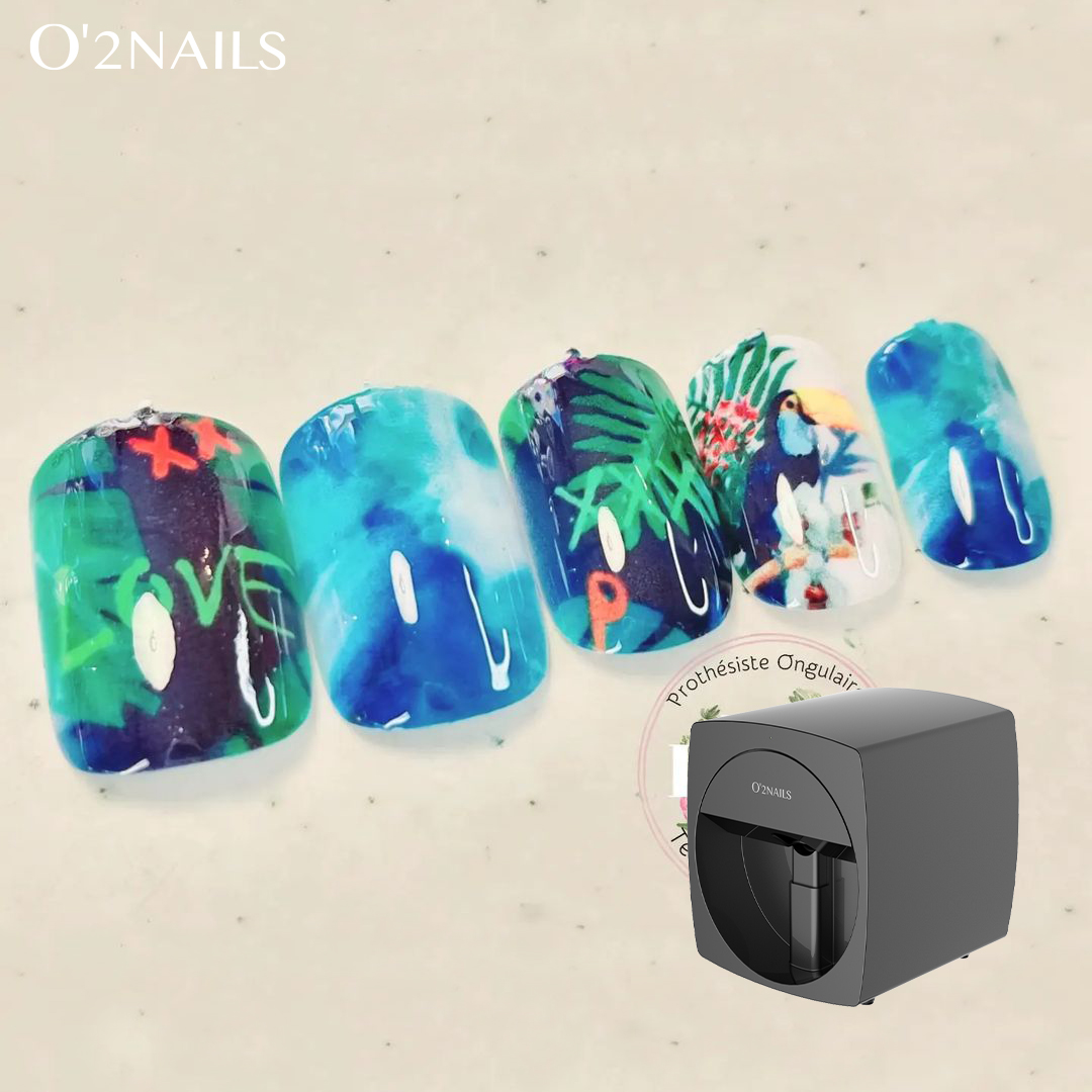 O'2Nails - Press on Nails with O2Nails Printer Pattern printed by ...