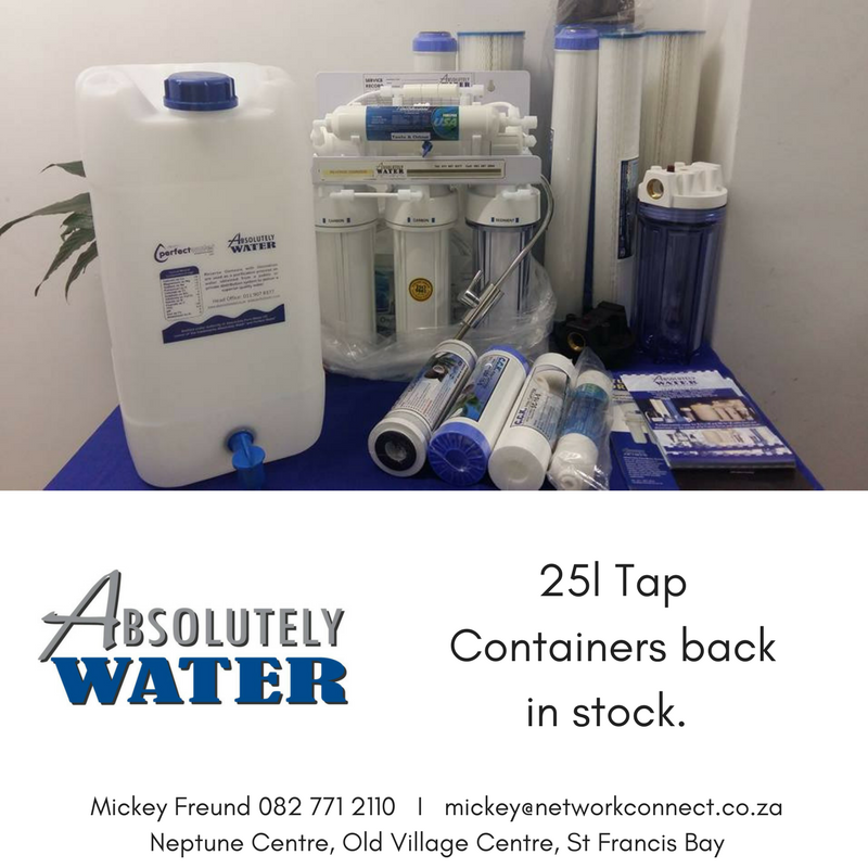 Absolutely Water St Francis Bay - 25l Tap Containers are back in stock ...