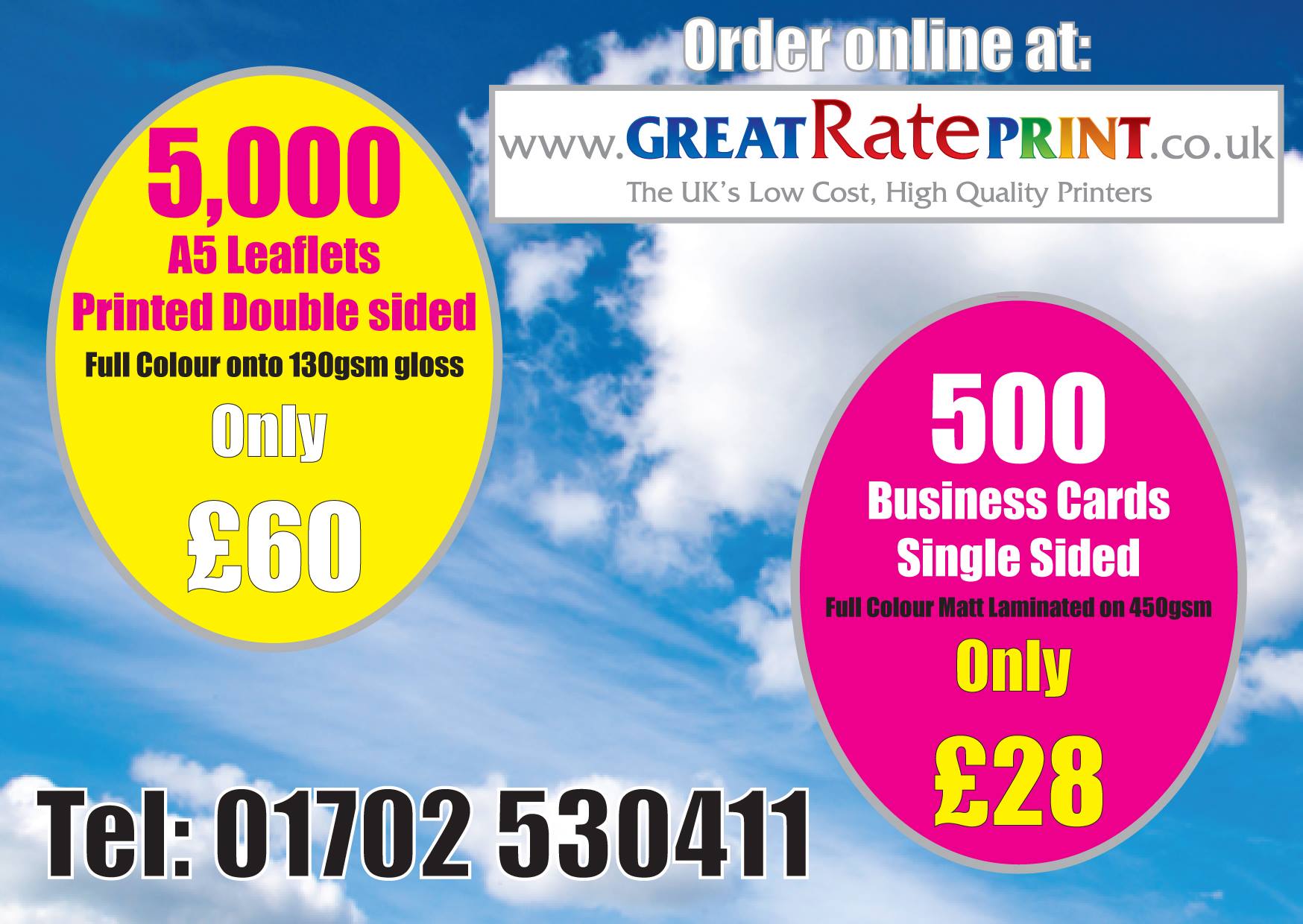 Great - Do you need leaflets printed? If so visit www.greatrateprint.co ...
