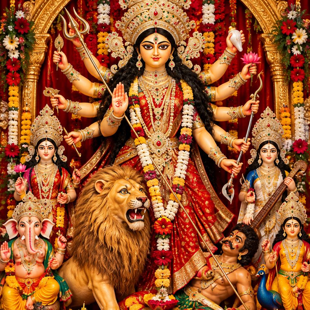 Happy Navaratri - Lightshow in Kolkata #contentcreator #navaratri # ...