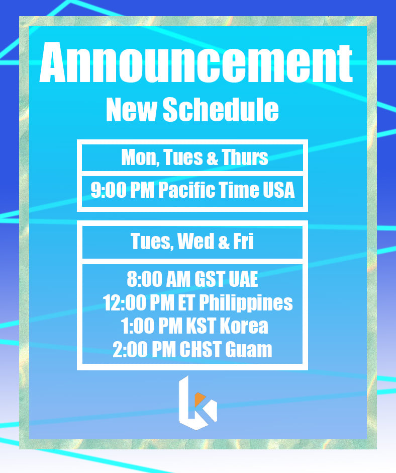 Bible - This is our new Schedule with the designated Time zones and ...