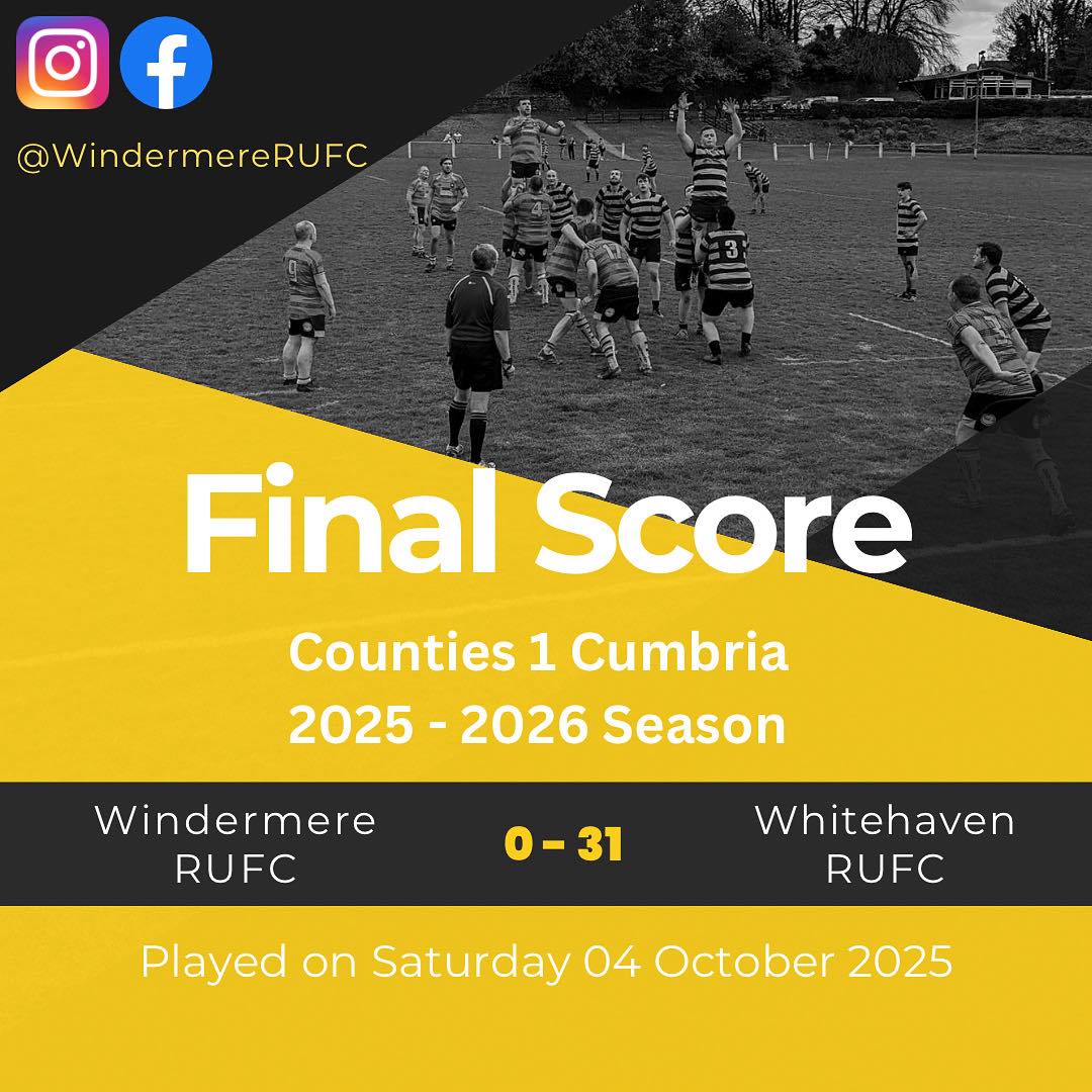 Windermere RUFC - Final score 🏉 Thank you for the game... | Facebook